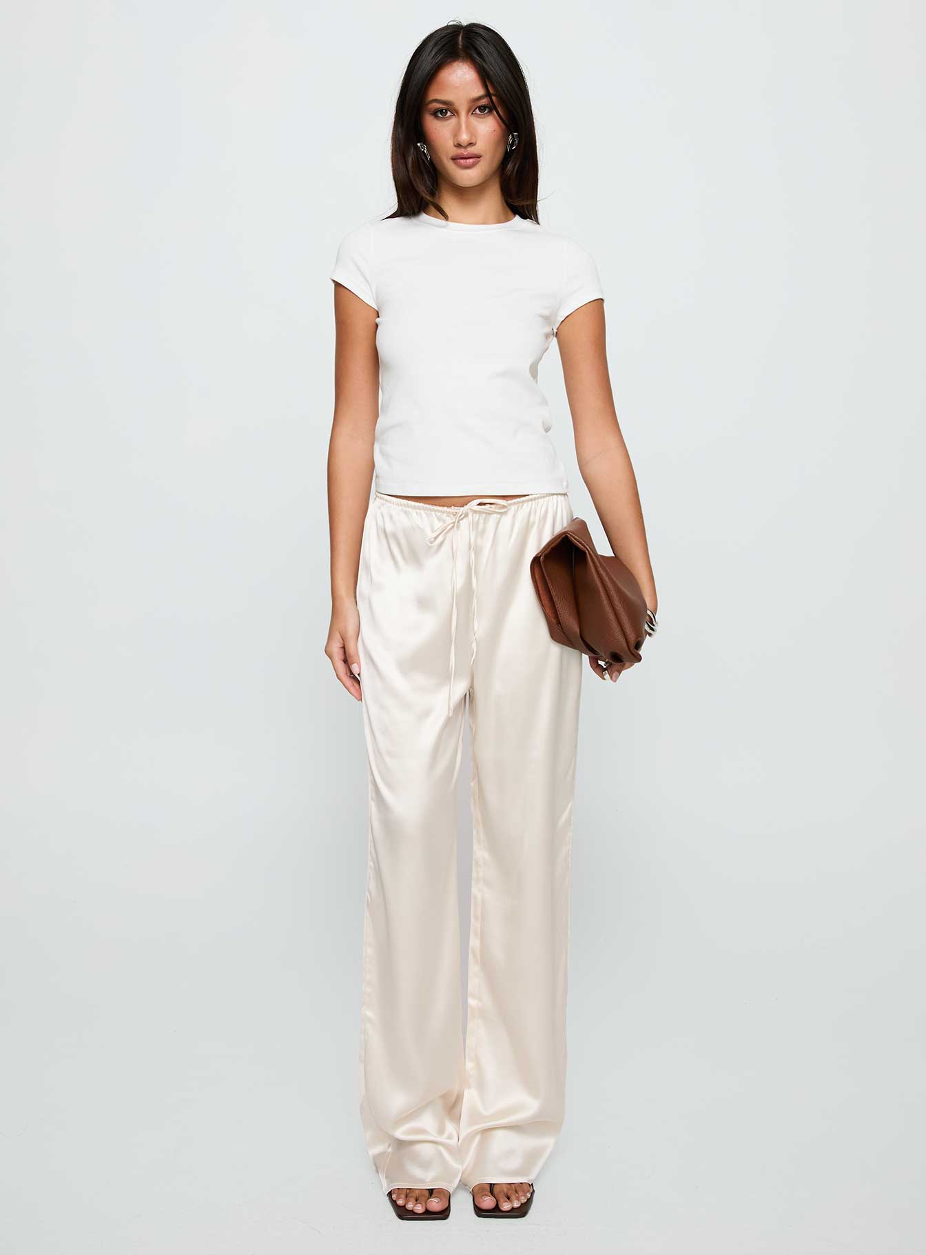 Soulstar Satin Pants Champagne