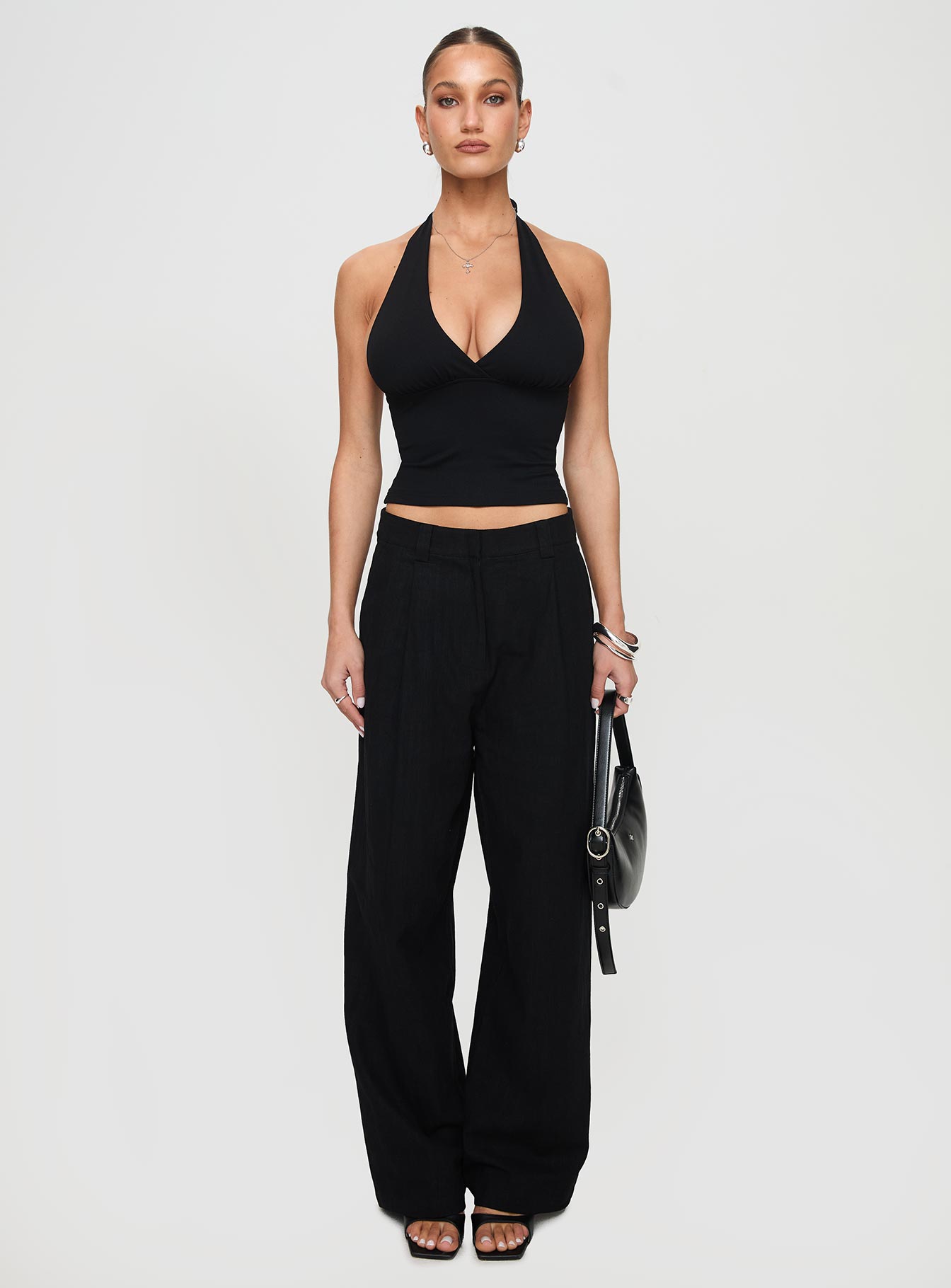 Whimsy Halter Top Black