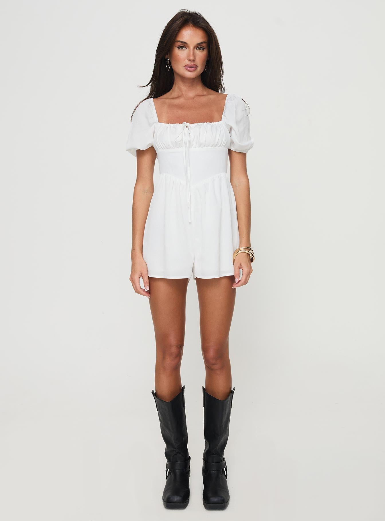 Rooney Romper White