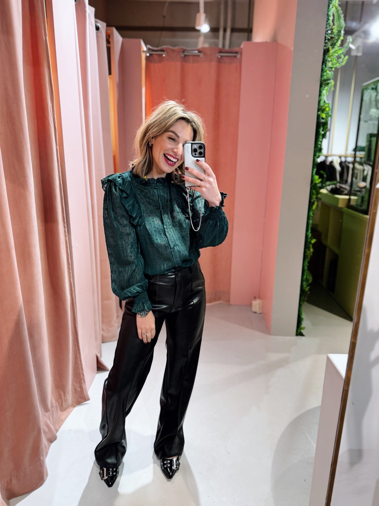 Malou Leather Pants - Zwart