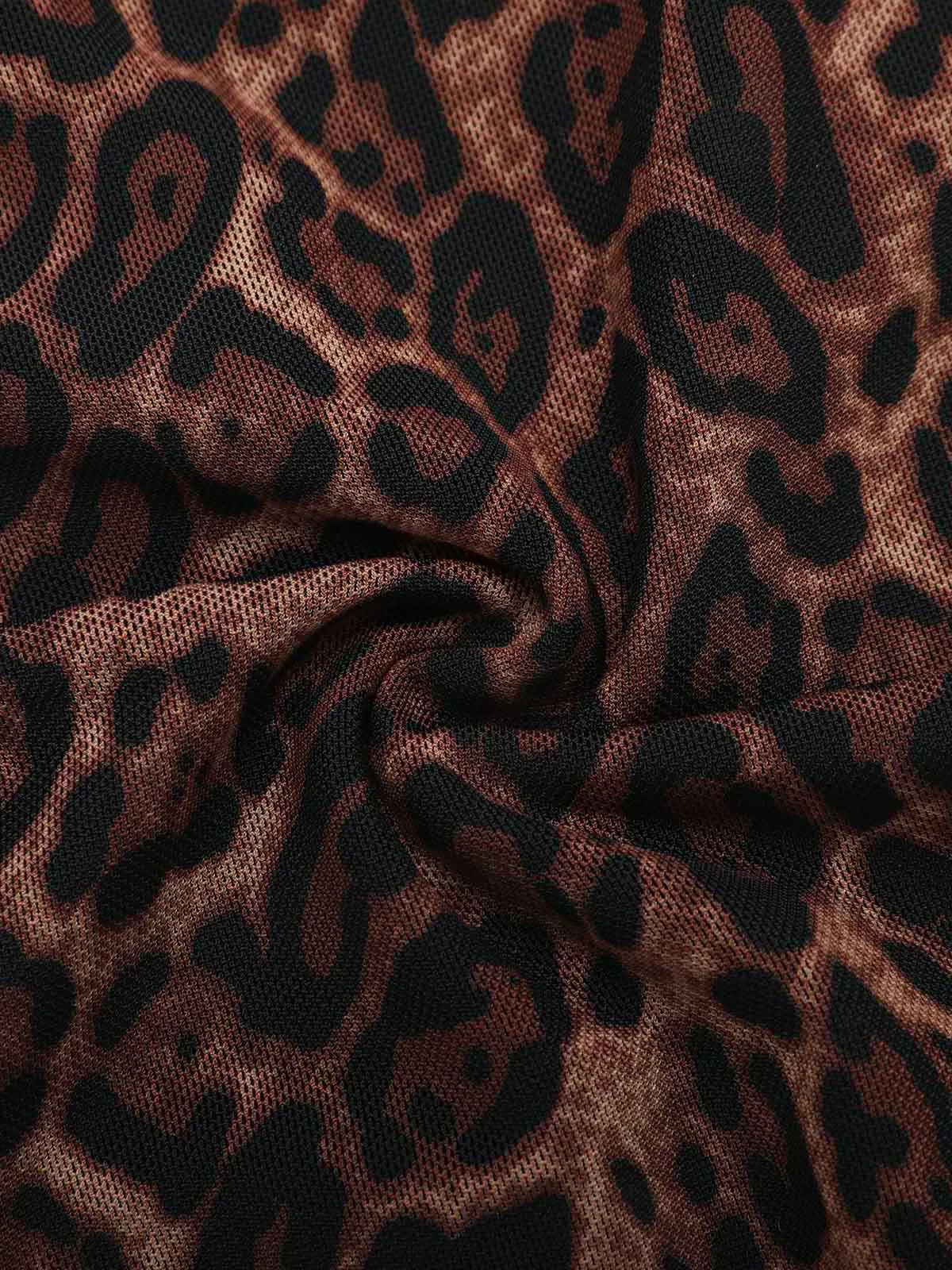 Shapewear Leopard Sculpting Side Slit Mini Dress