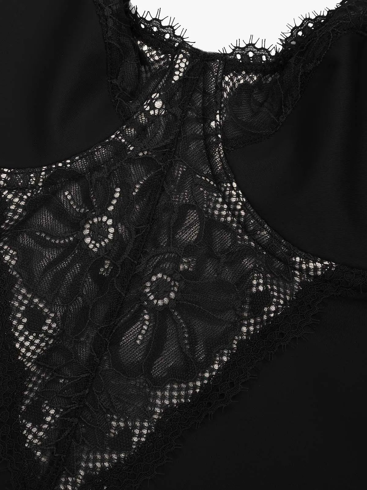 Shapewear Tummy Control Lace Inset Midi Dress