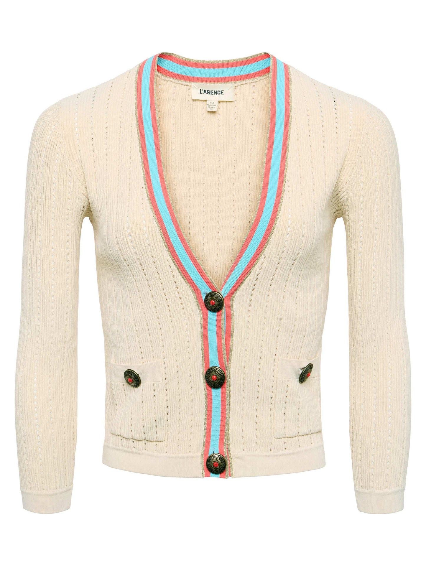 Irvin Pointelle Knit Cardigan