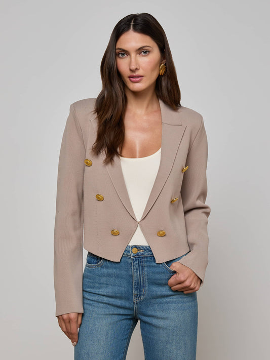 Elio Cropped Knit Blazer