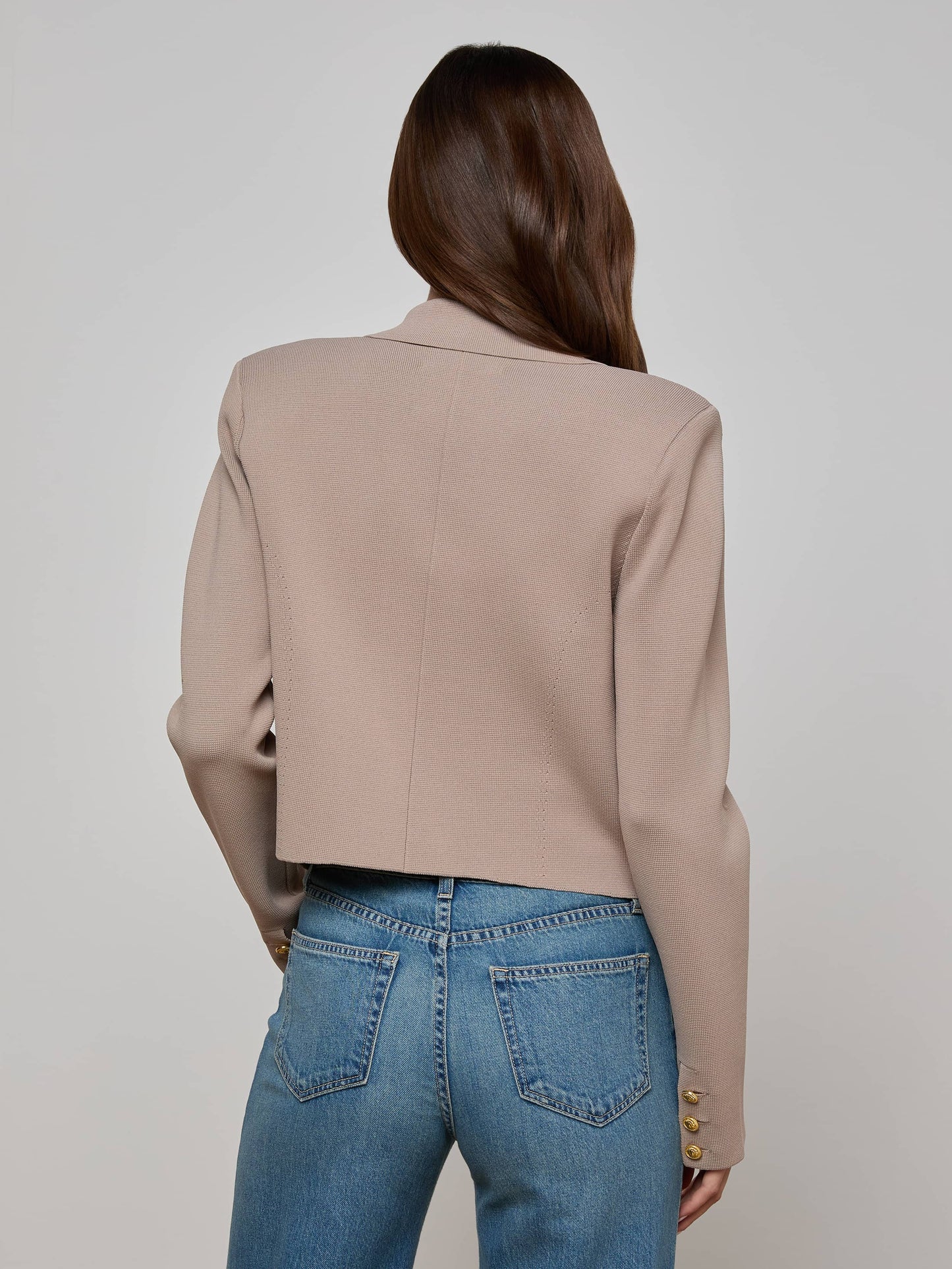 Elio Cropped Knit Blazer