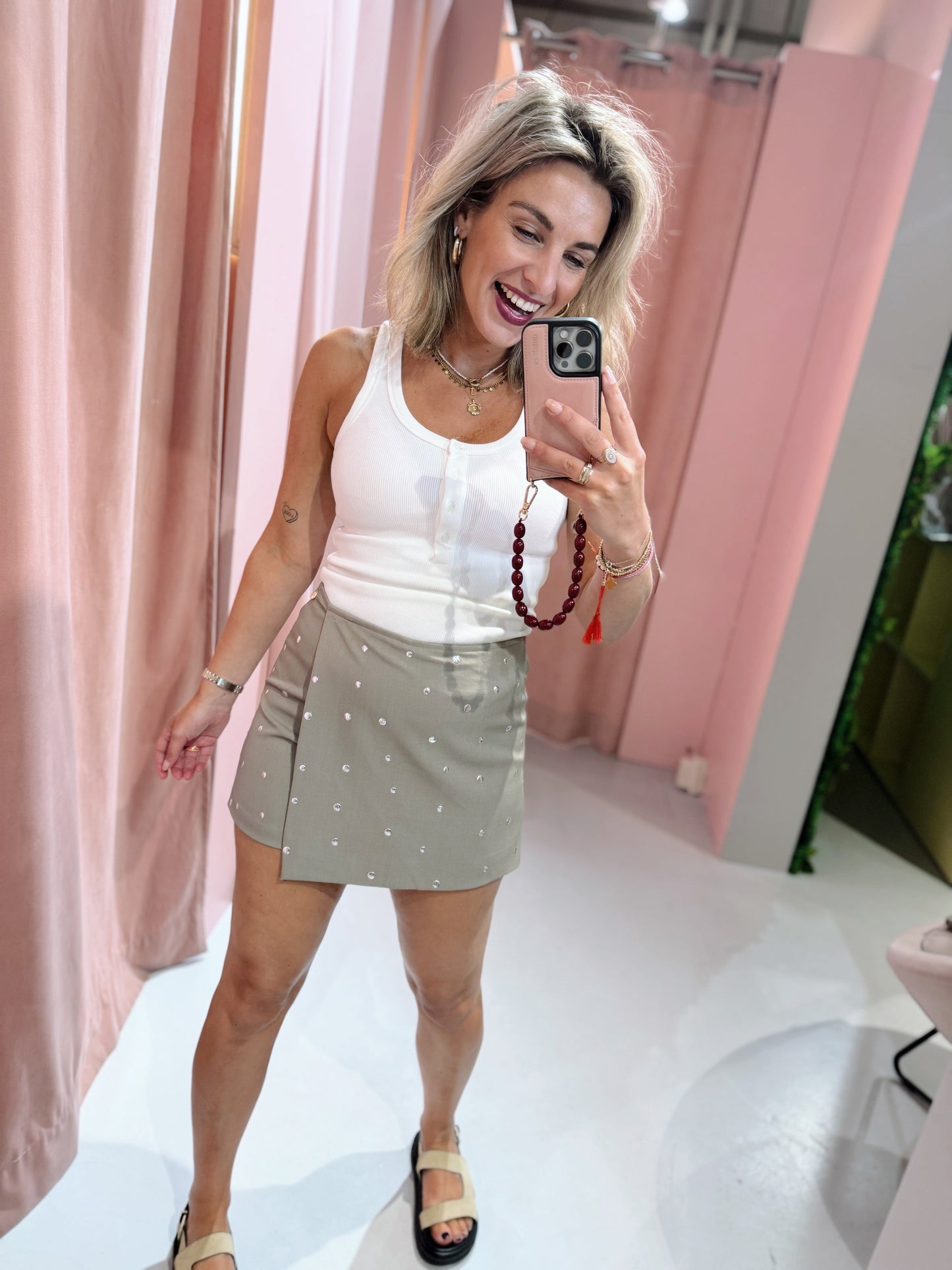 Clarise Skort - Taupe