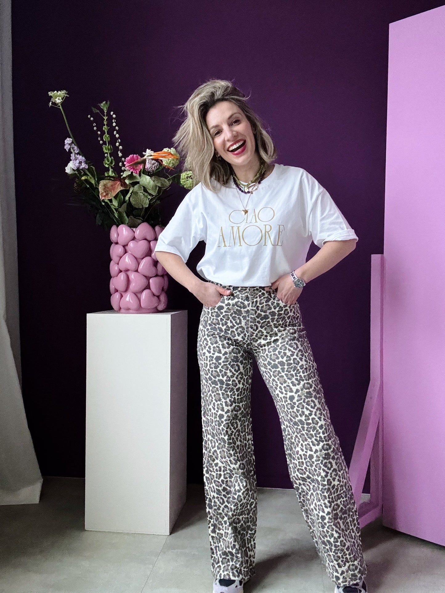 Caia Strass Leopard Jeans