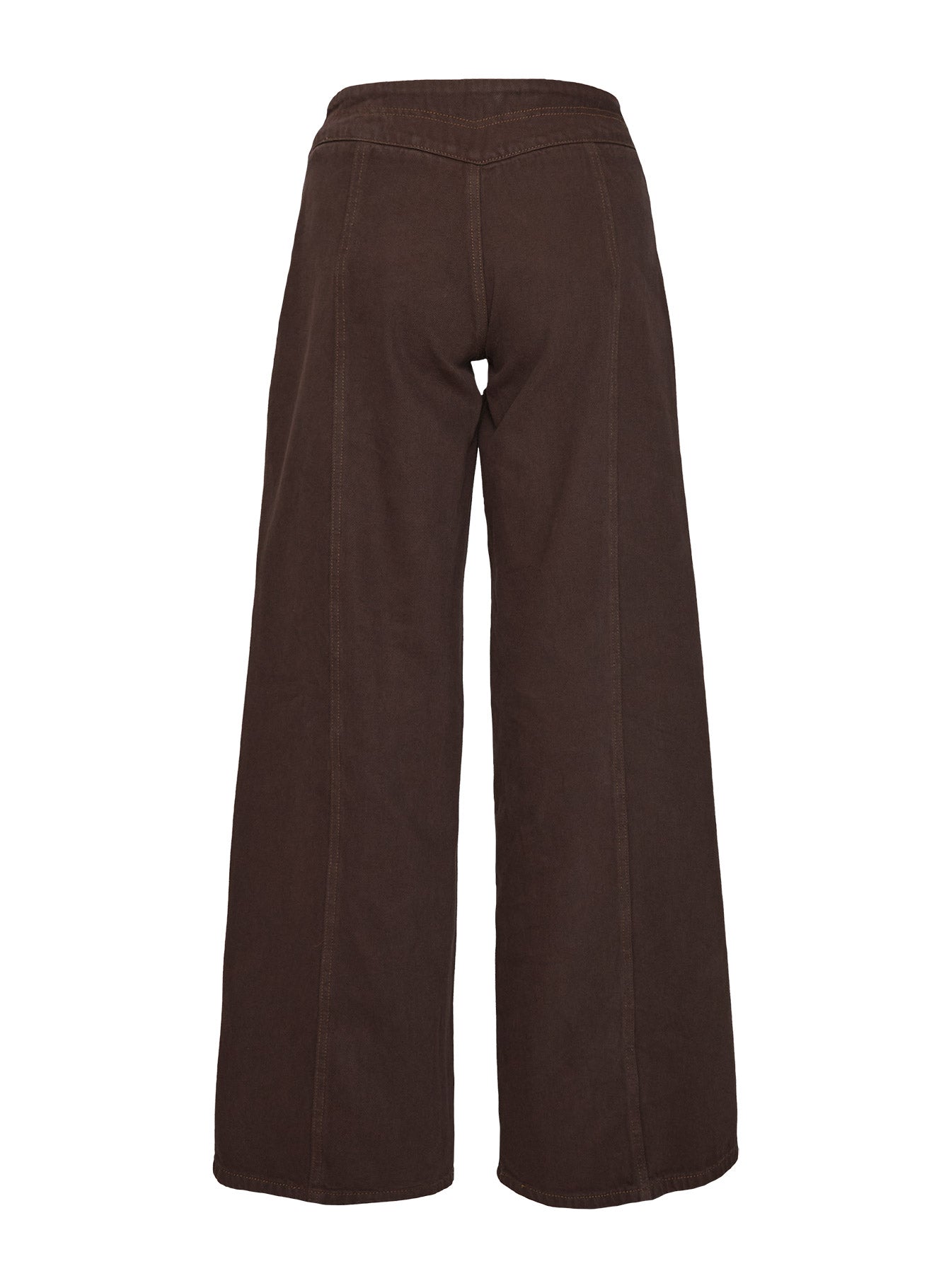 Bystander Lace Up Pants Brown
