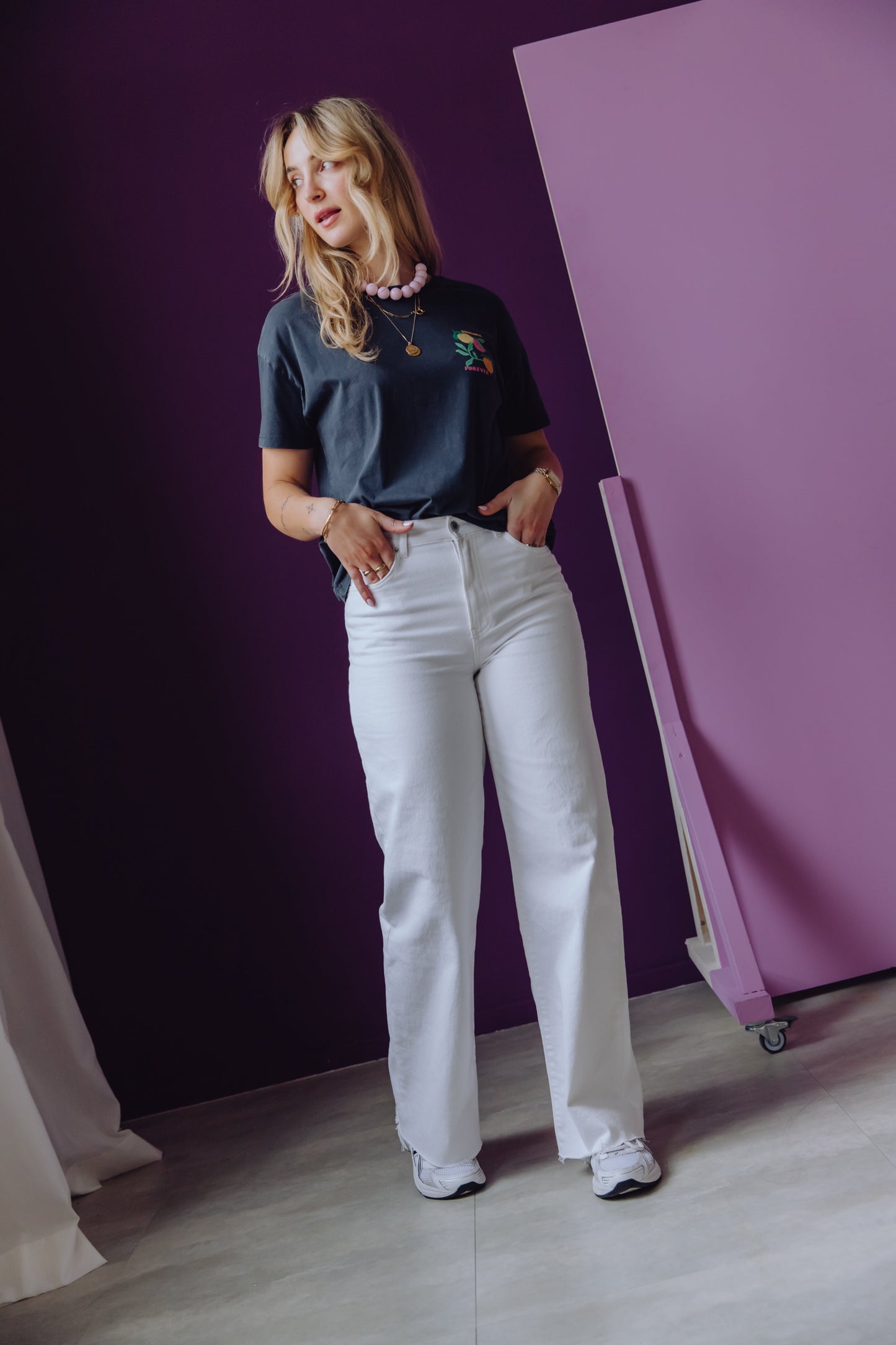 Loose Fit Jeans - Star White