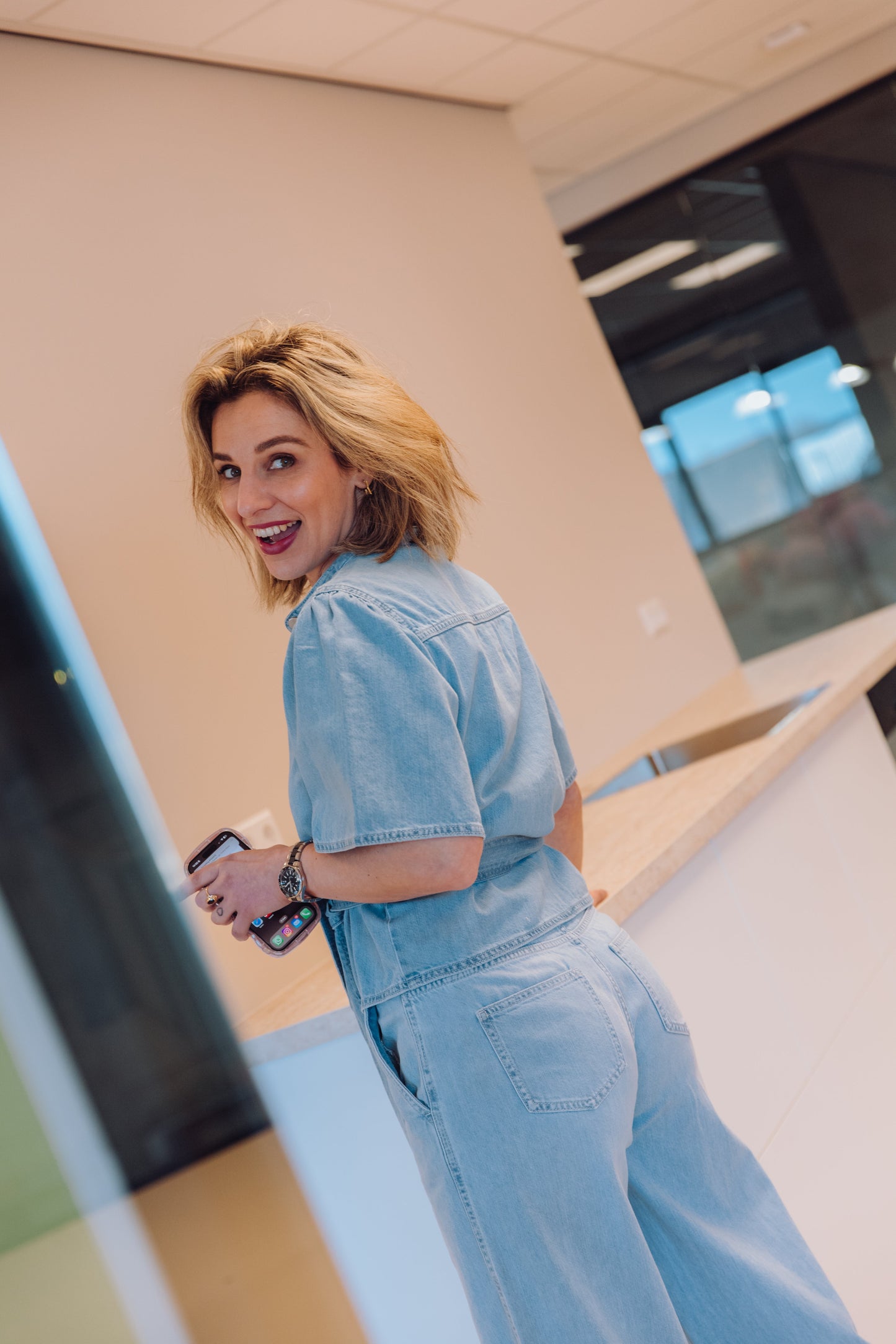 MSCHIngrid Lis HW Wide Jeans - Light Blue Wash