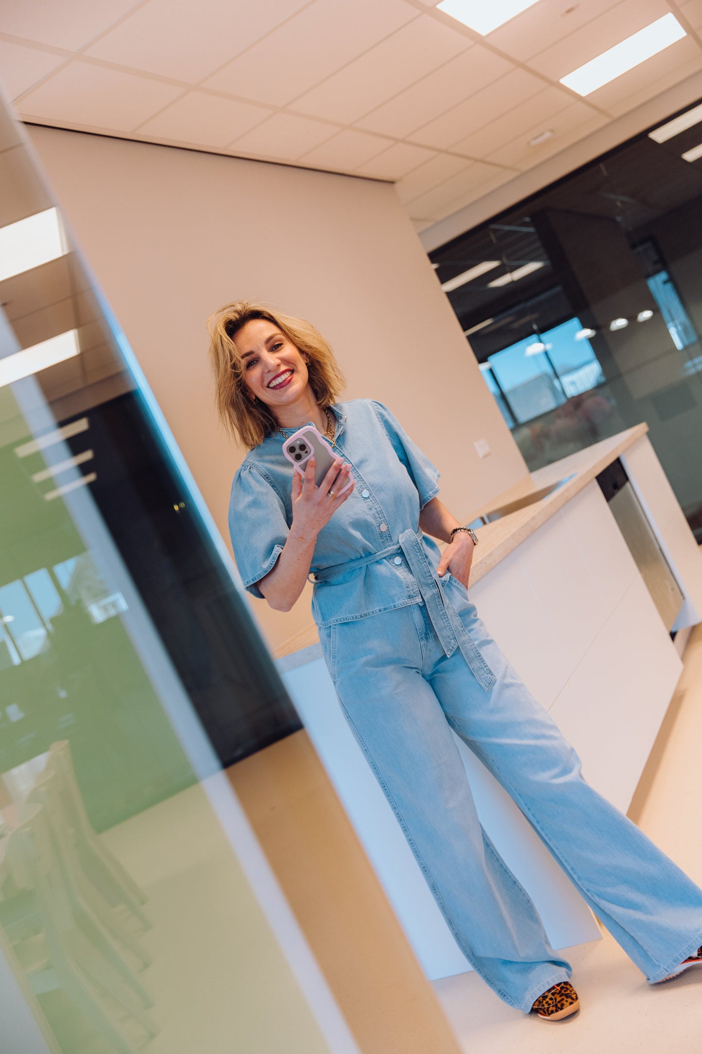 MSCHIngrid Lis HW Wide Jeans - Light Blue Wash