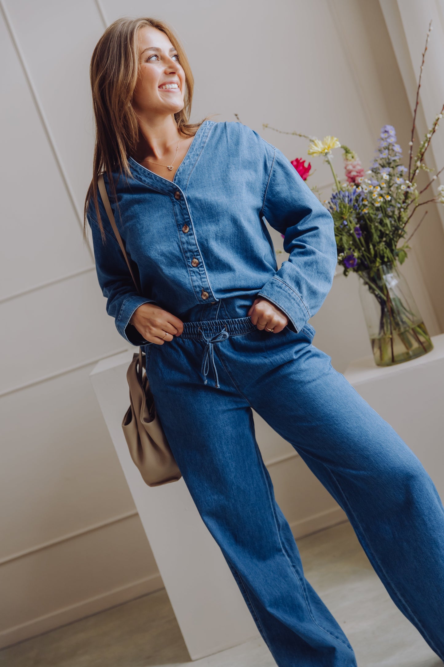 MSCHJolene Elena Pants - Mid Blue Wash