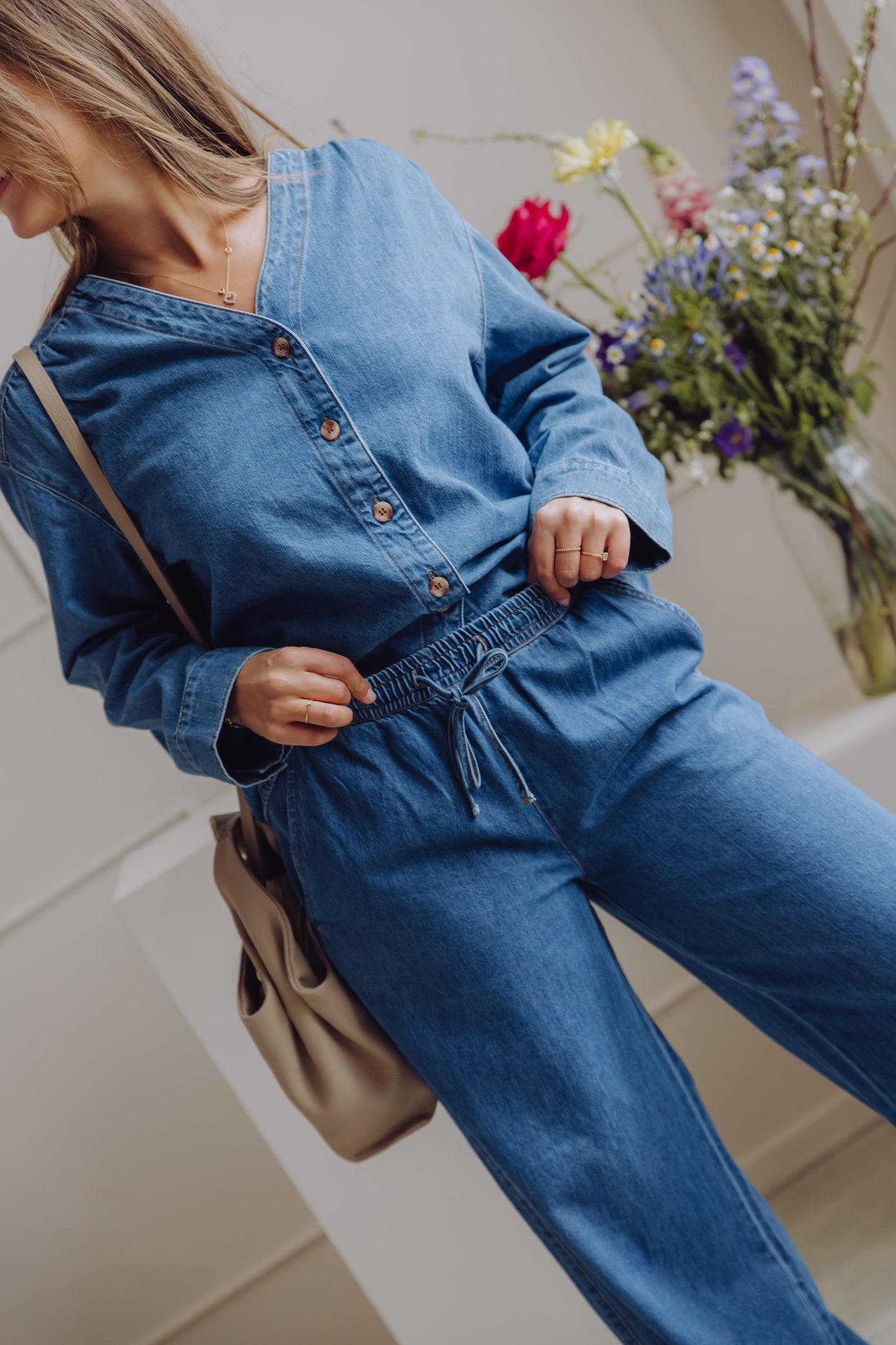 MSCHJolene Elena Pants - Mid Blue Wash