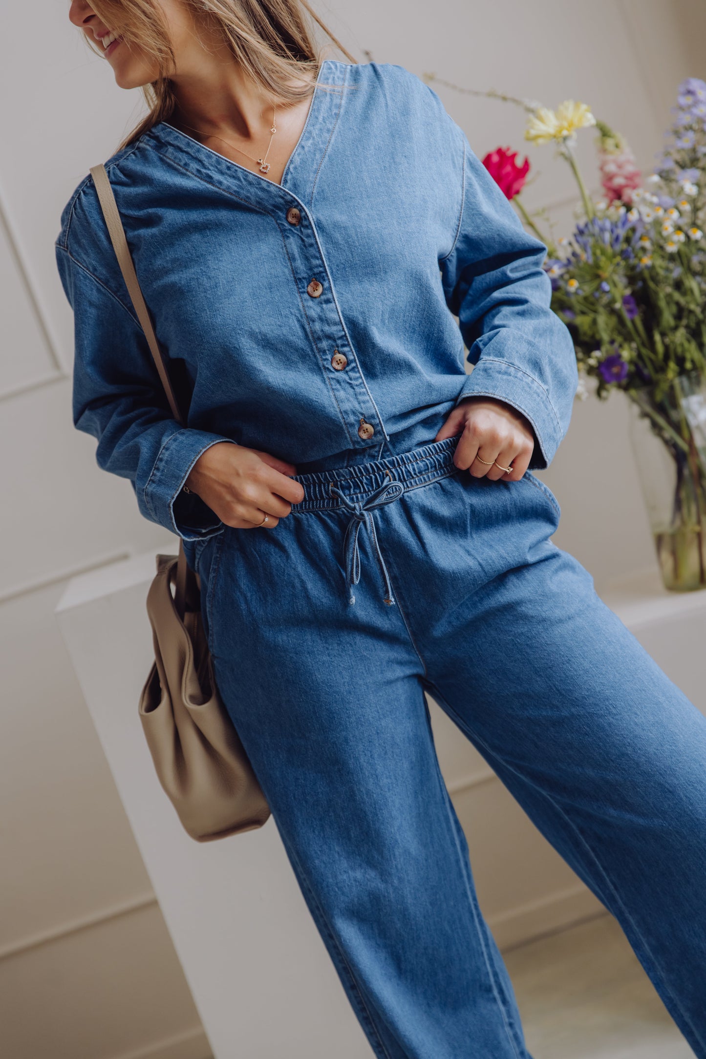 MSCHJolene Elena Pants - Mid Blue Wash