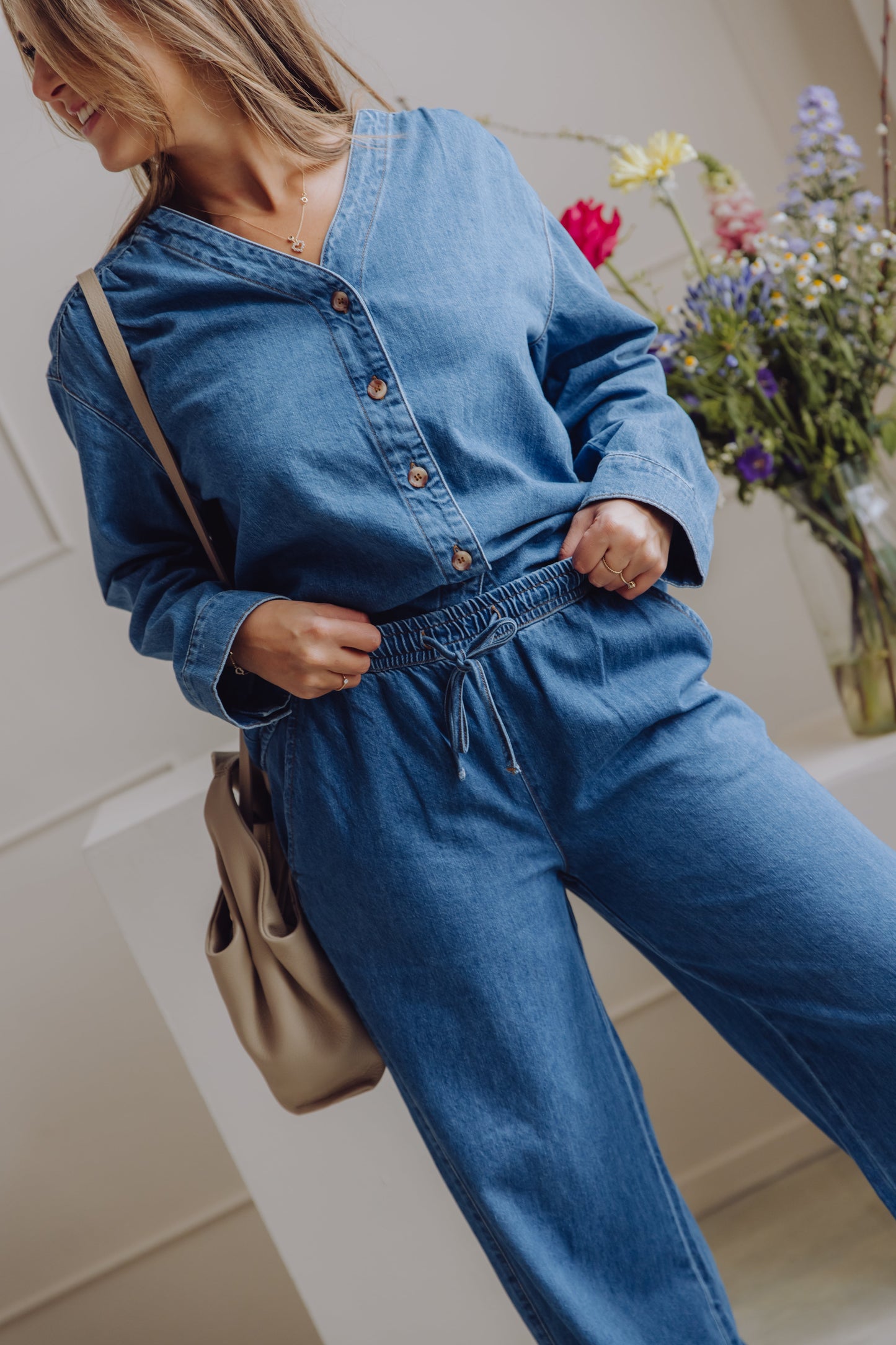 MSCHJolene Elena Pants - Mid Blue Wash