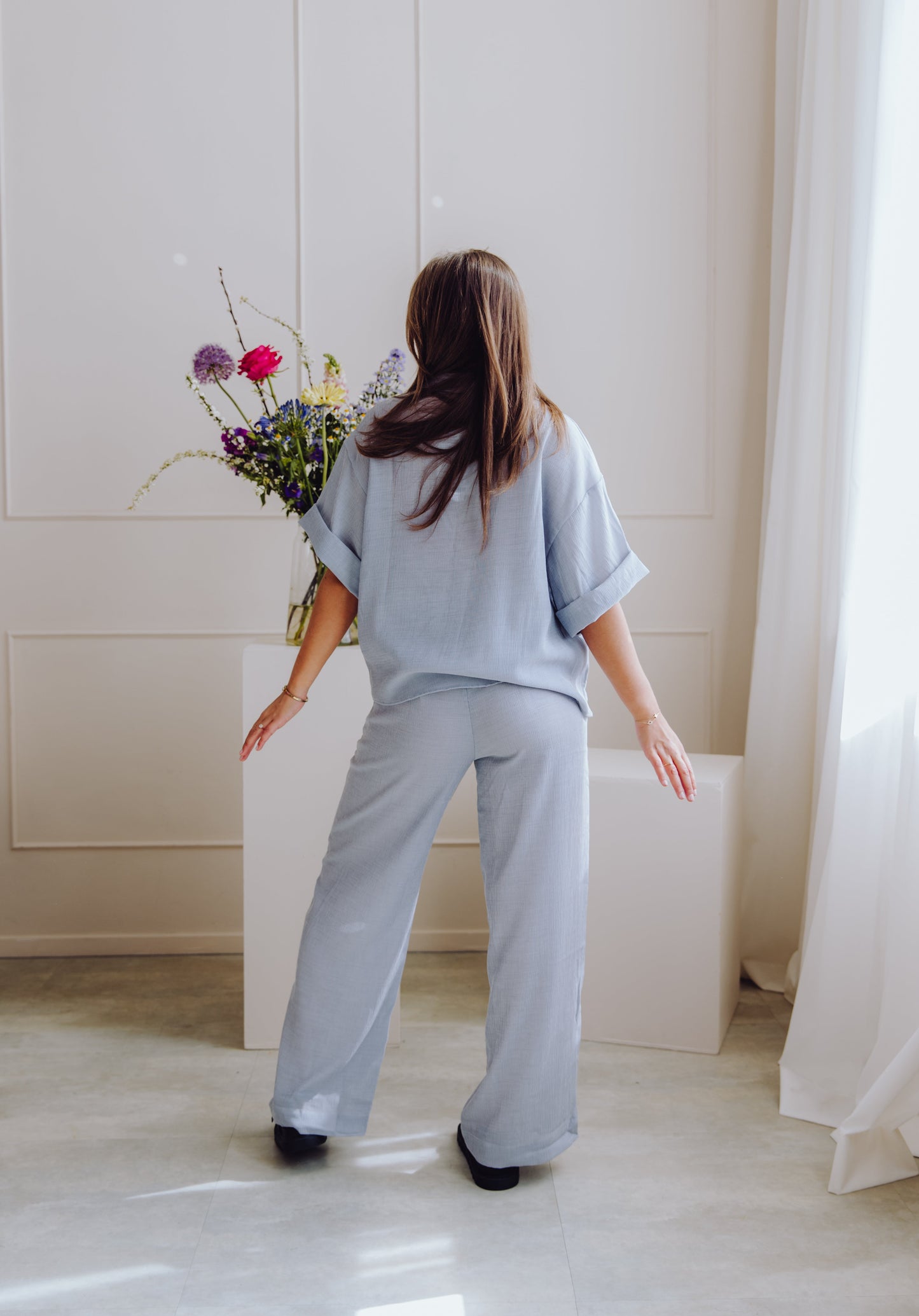 MSCHKinley Pants - Oceana/B White