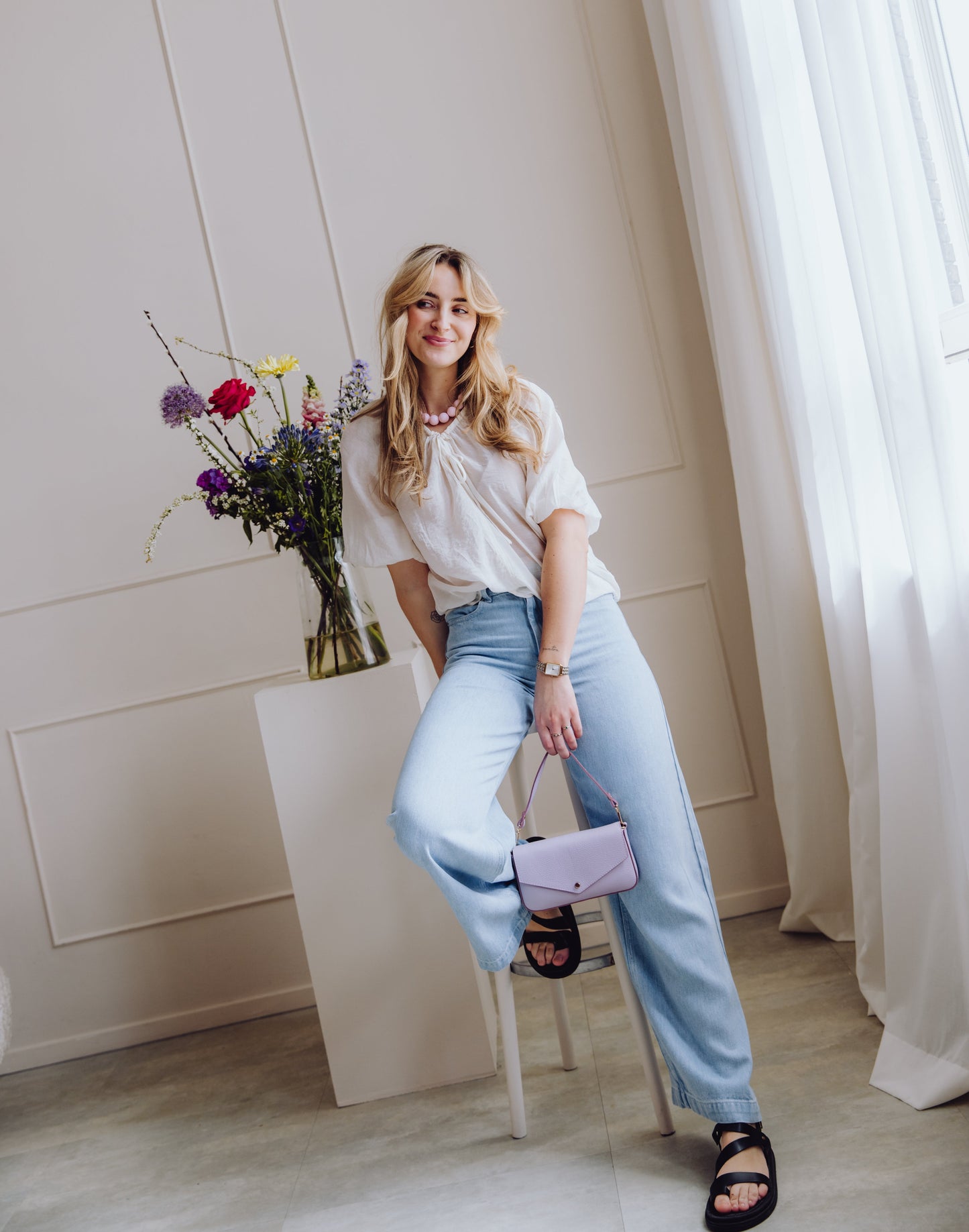 MSCHJosephine Rue Pants - Light Blue Wash