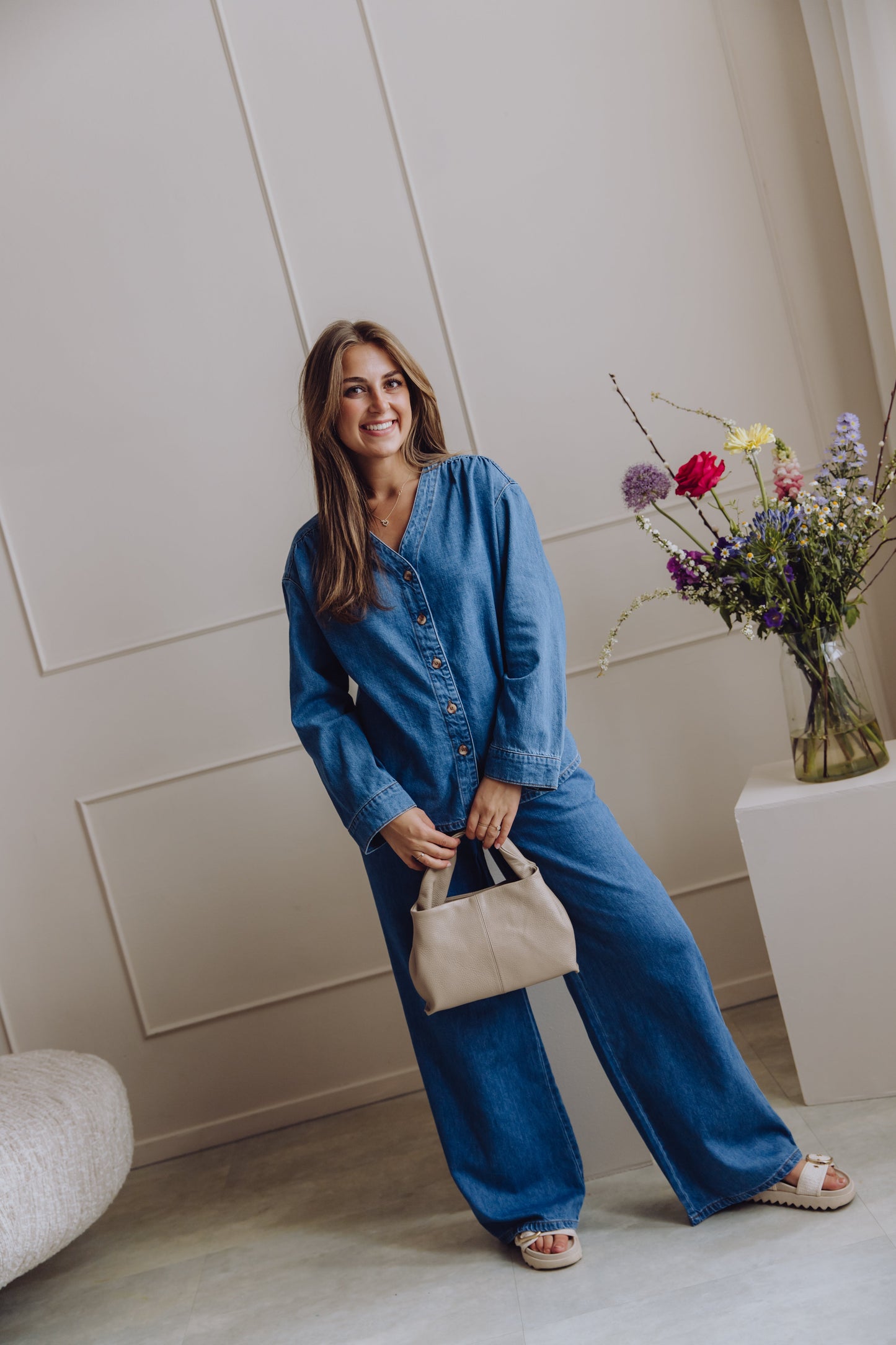 MSCHJolene Elena Pants - Mid Blue Wash