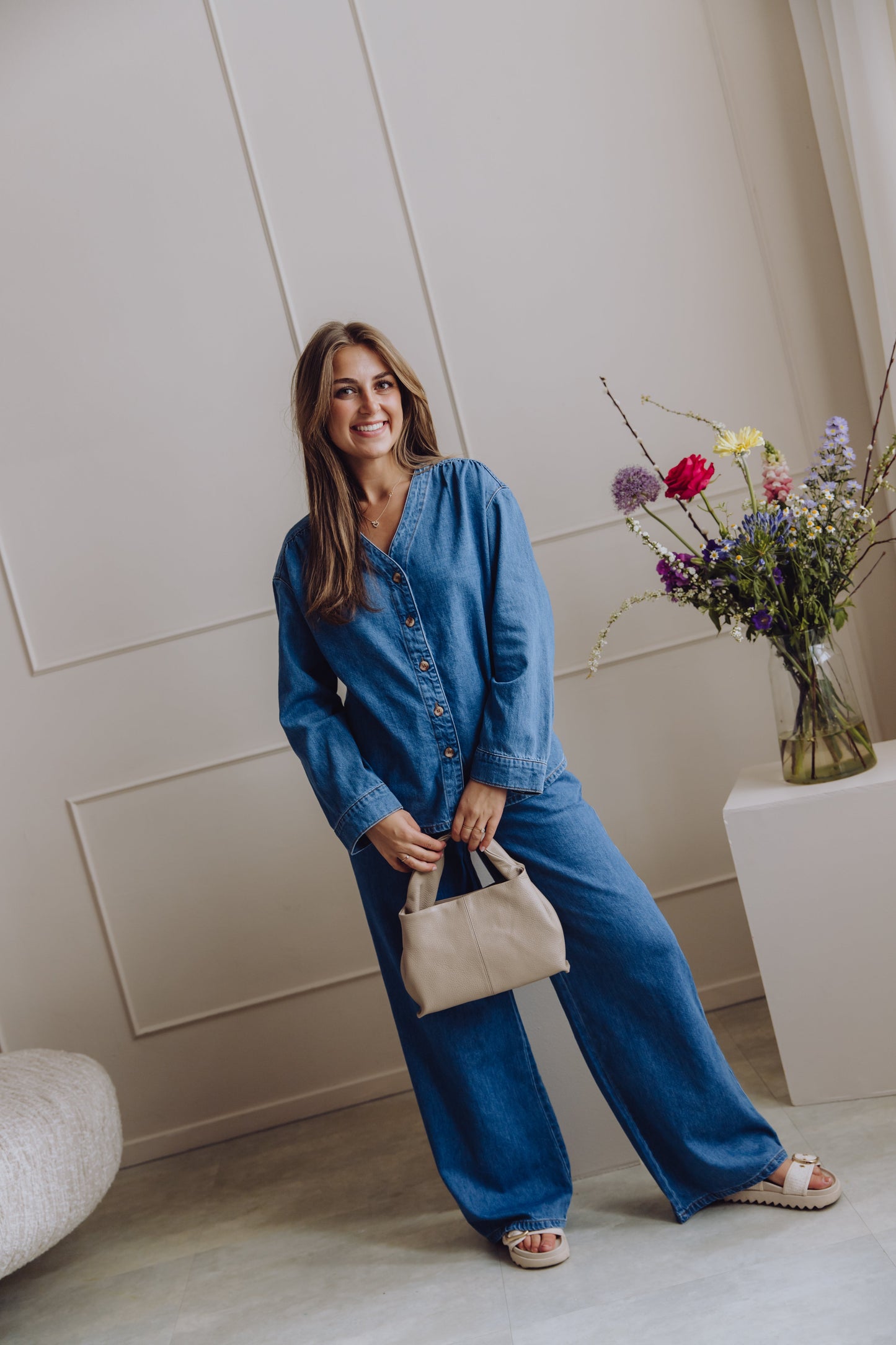 MSCHJolene Elena Pants - Mid Blue Wash