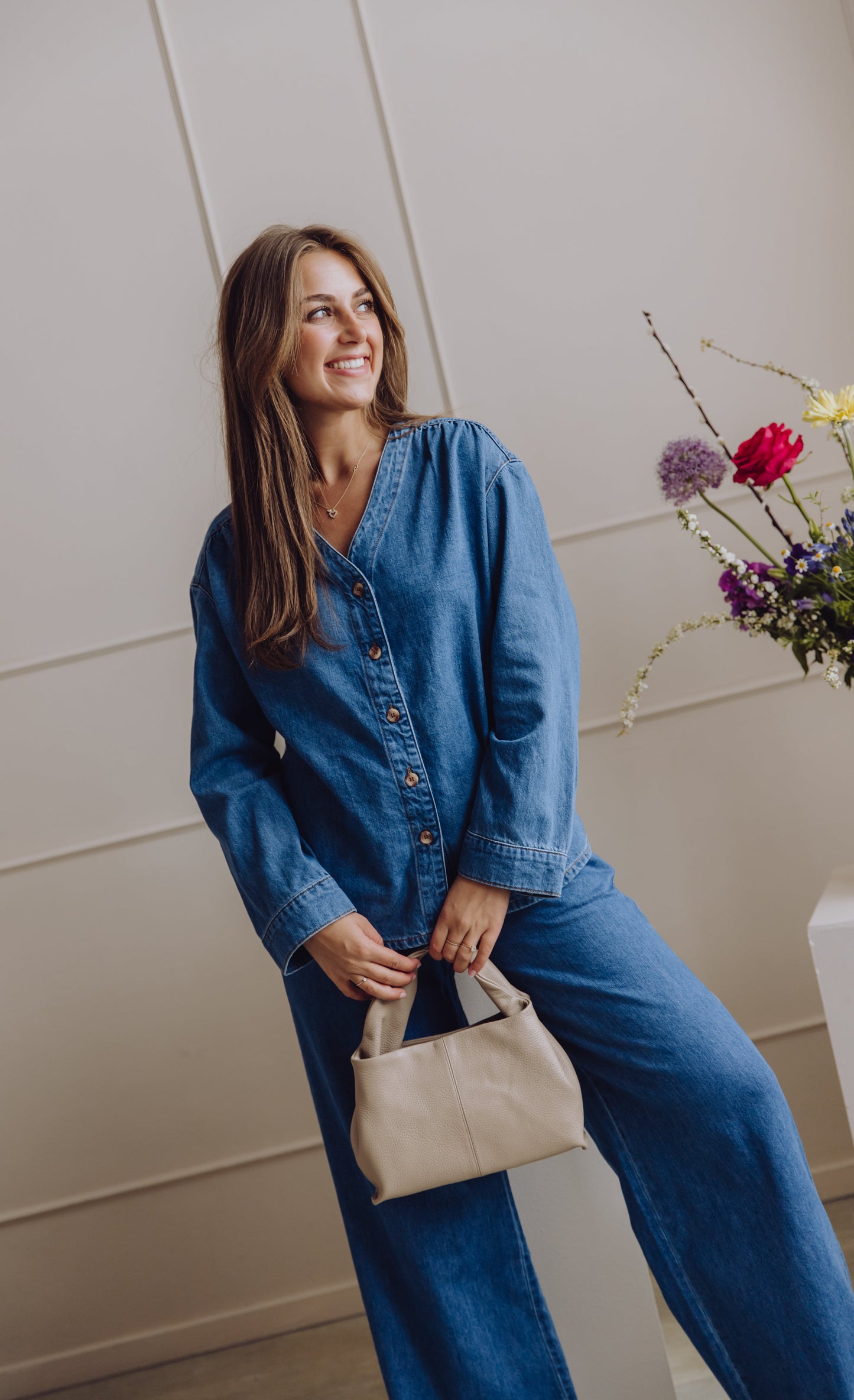 MSCHJolene Elena Pants - Mid Blue Wash