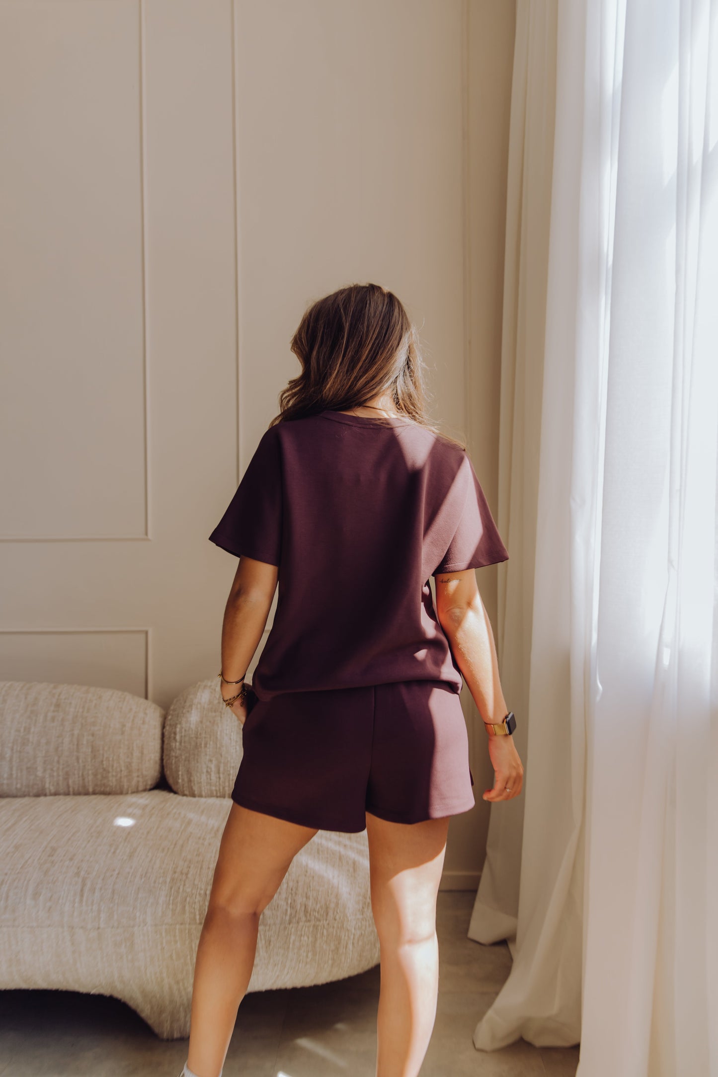 MSCHHarissa Ima Q SS Sweat Short - Fudge