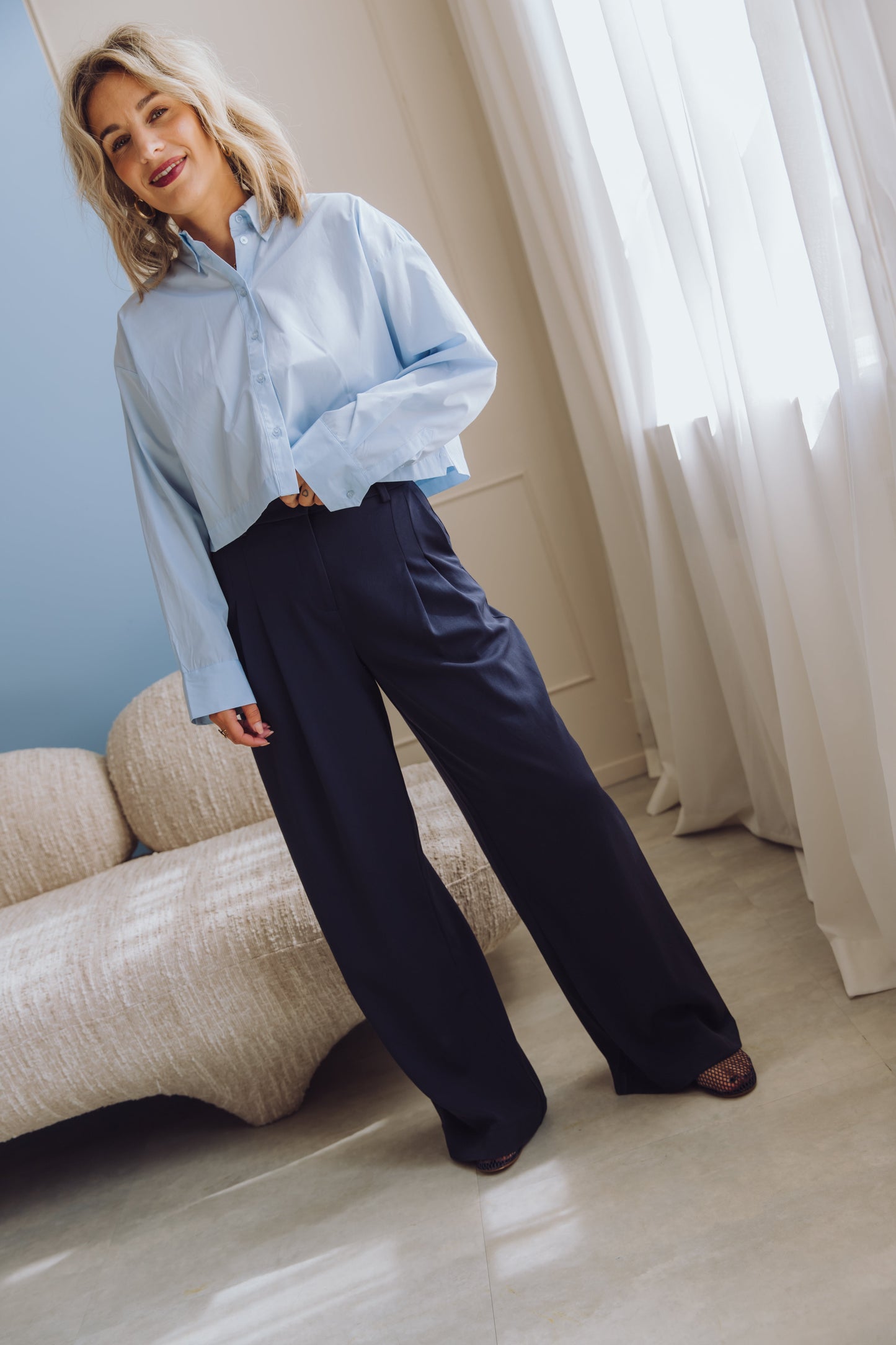 MSCHHenrika HW Pants - Donkerblauw