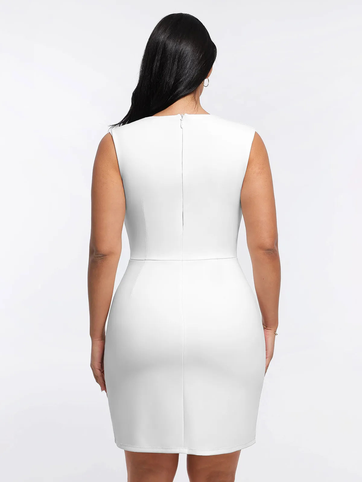 Shapewear Cut-in Square Neck Sculpting Midi Dress