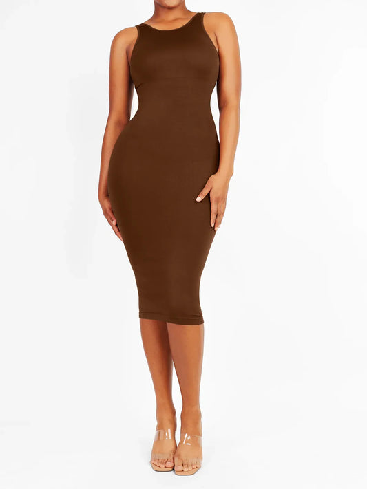 Shapewear Eco-Friendly Sculpting Seamless Midi Dress Set