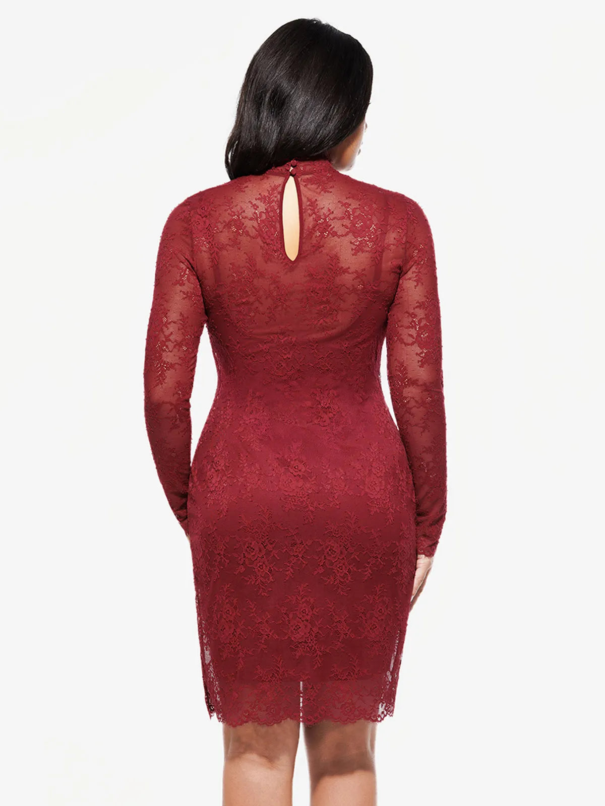 Shapewear Two-In-One Lace Overlay Sculpting Dress