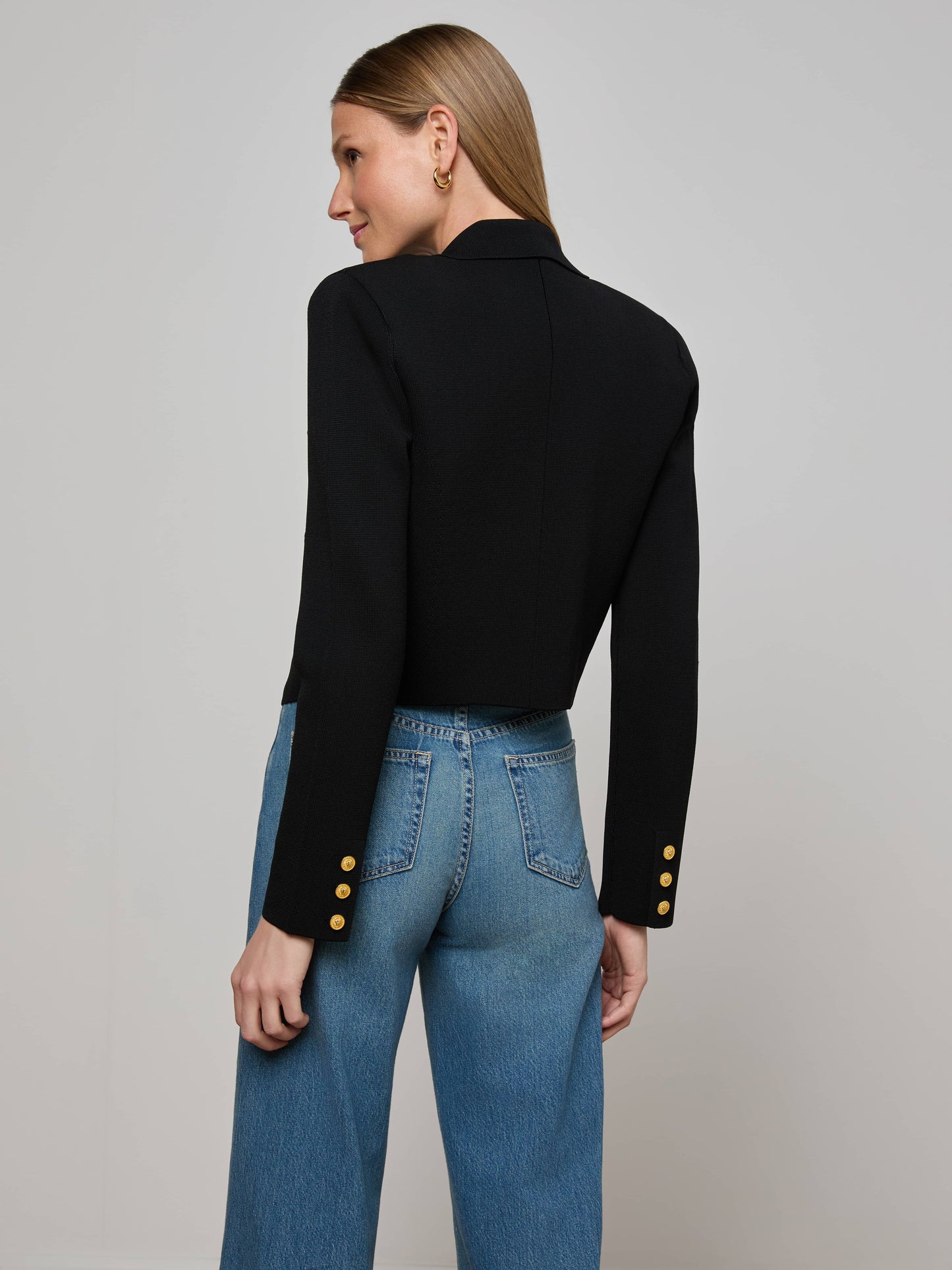 Elio Cropped Knit Blazer