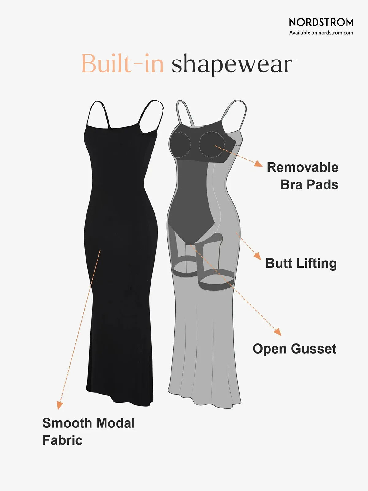 Shapewear Modal Slimming Maxi Slip Dress