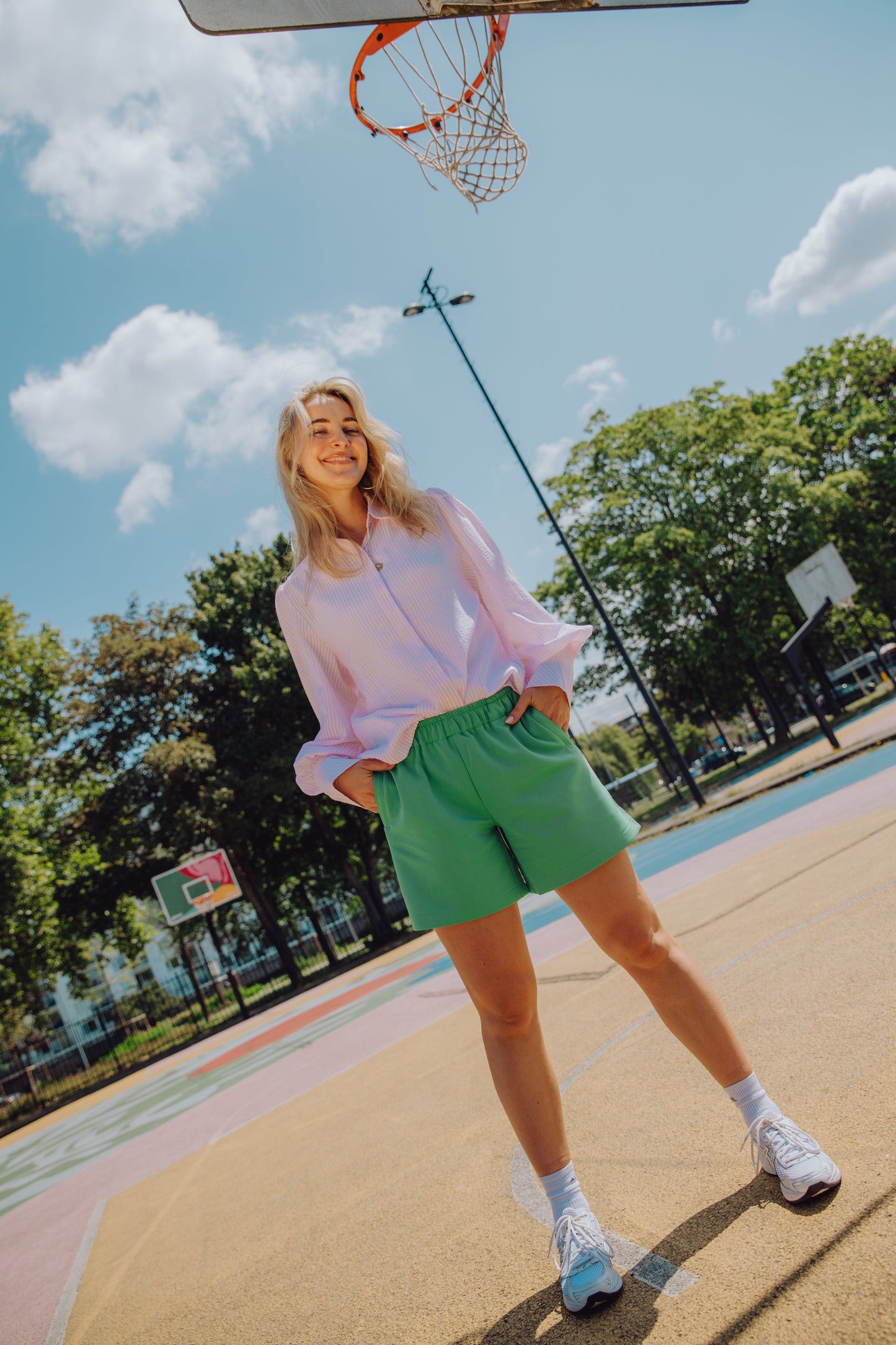 Stripe Short - Groen