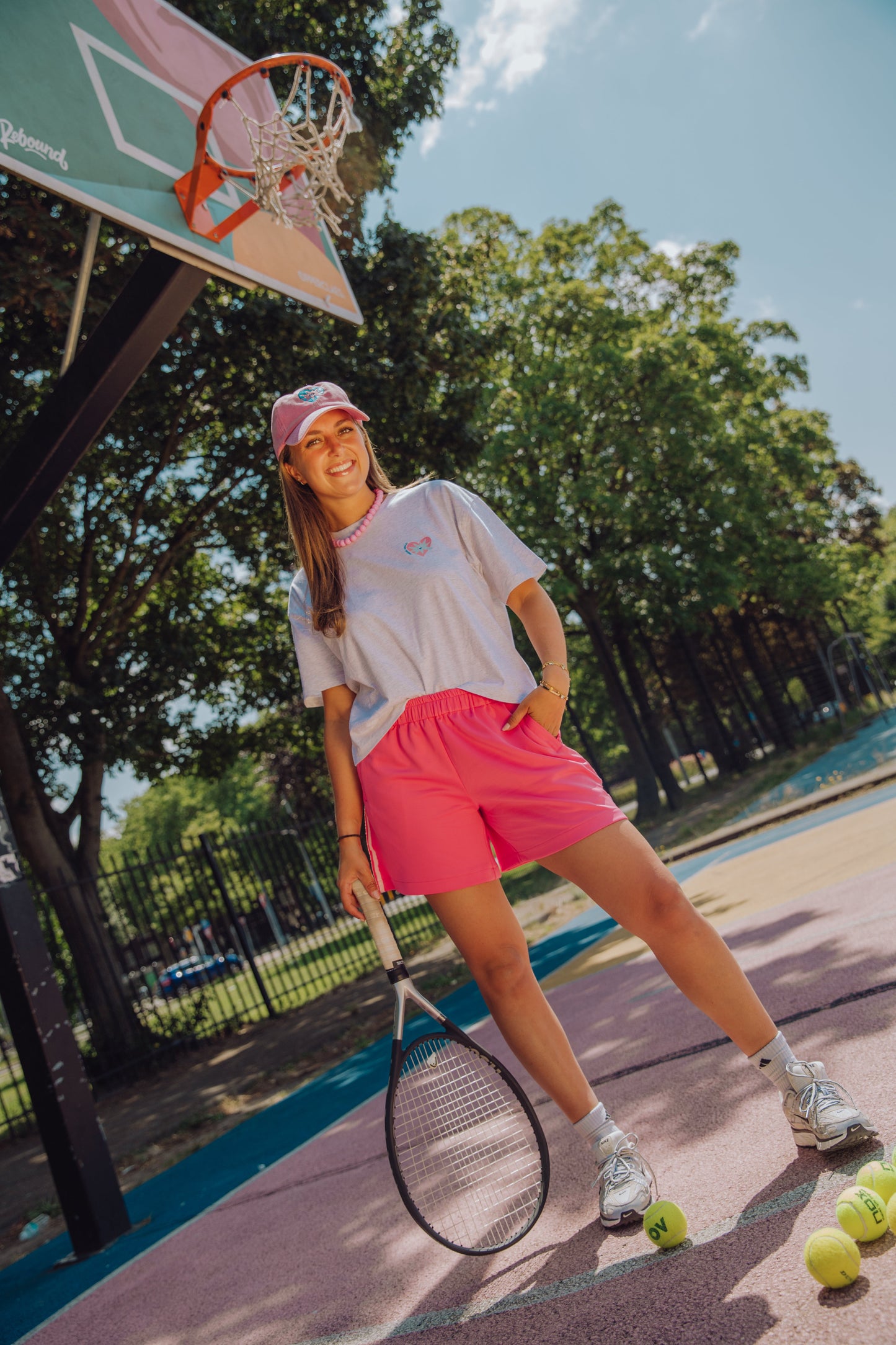 Stripe Short - Roze