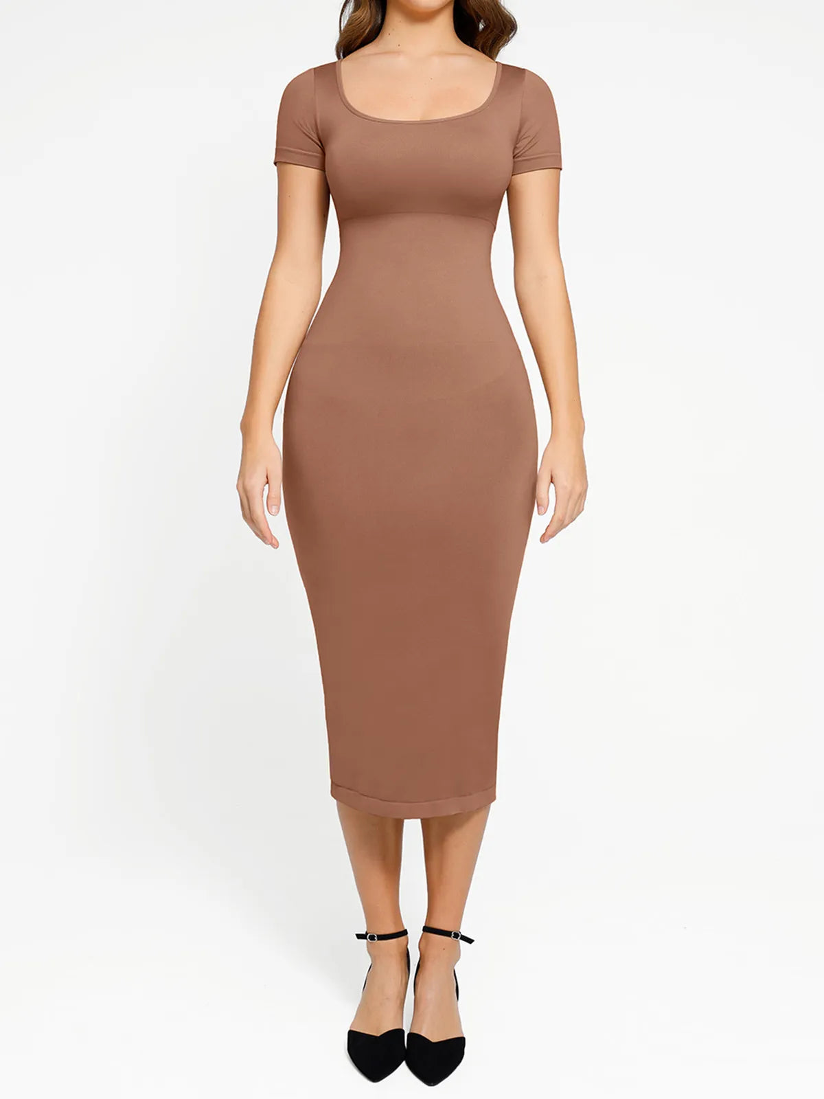 Shapewear Eco-Friendly Sculpting Seamless Midi Dress Set