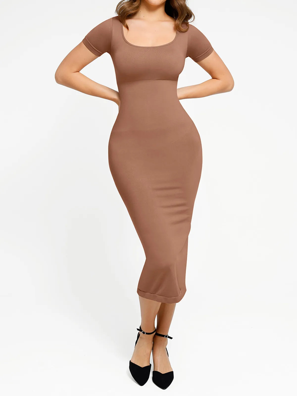 Shapewear Eco-Friendly Sculpting Seamless Midi Dress Set