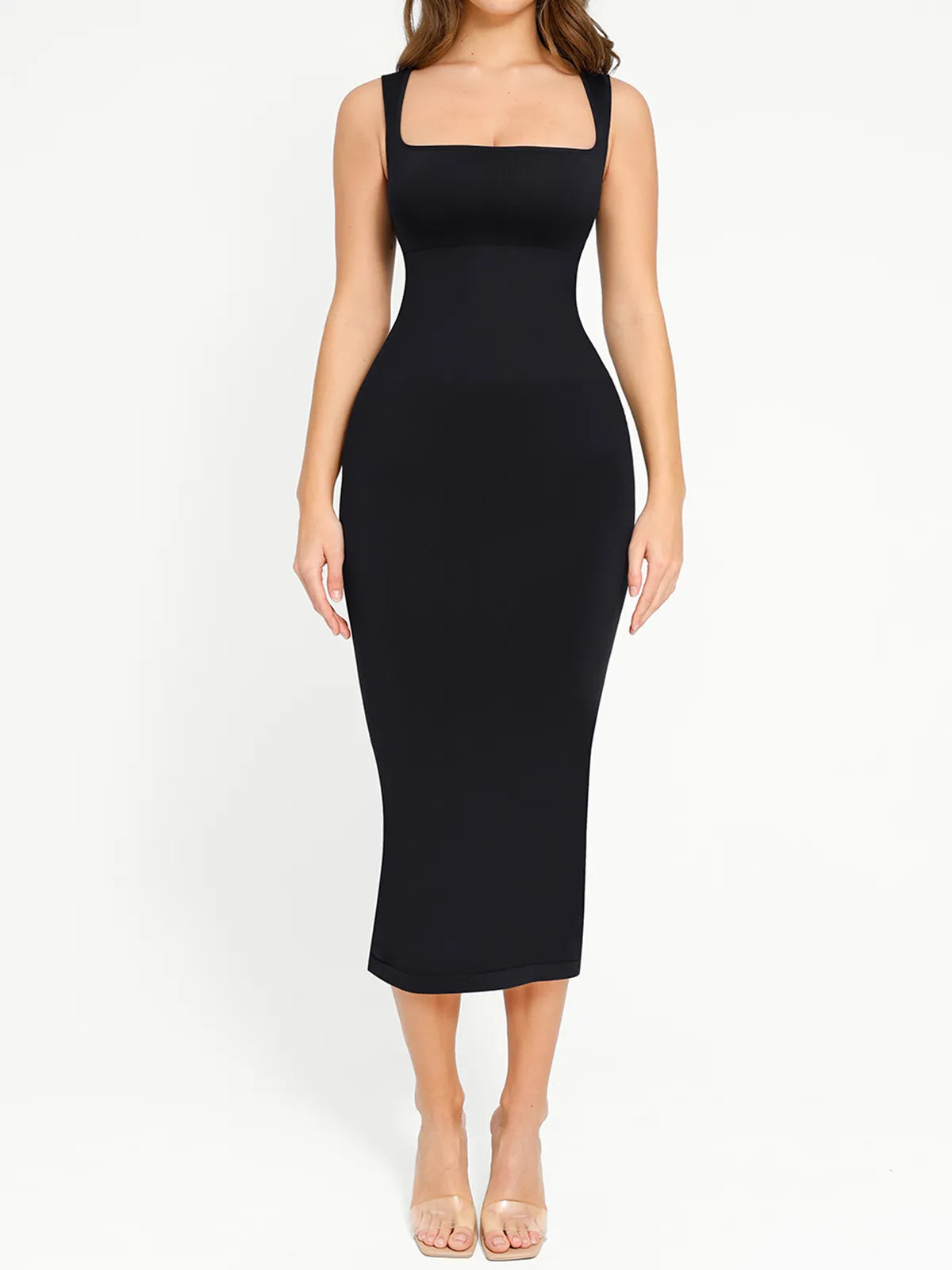 Shapewear Sleeveless Square Neck Slimming Seamless Dress
