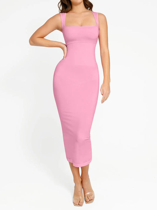 Shapewear Sleeveless Square Neck Slimming Seamless Dress
