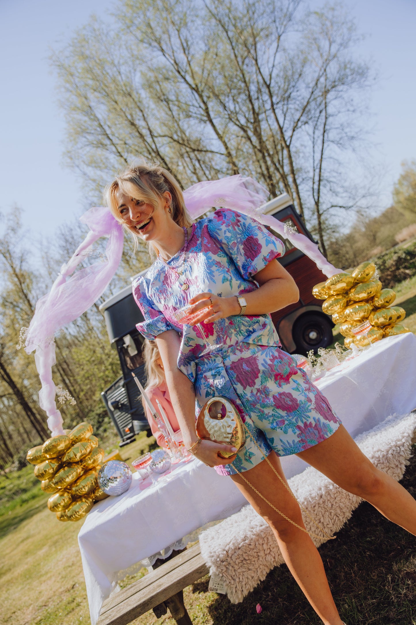 Nessa Short - Paars/Blauw