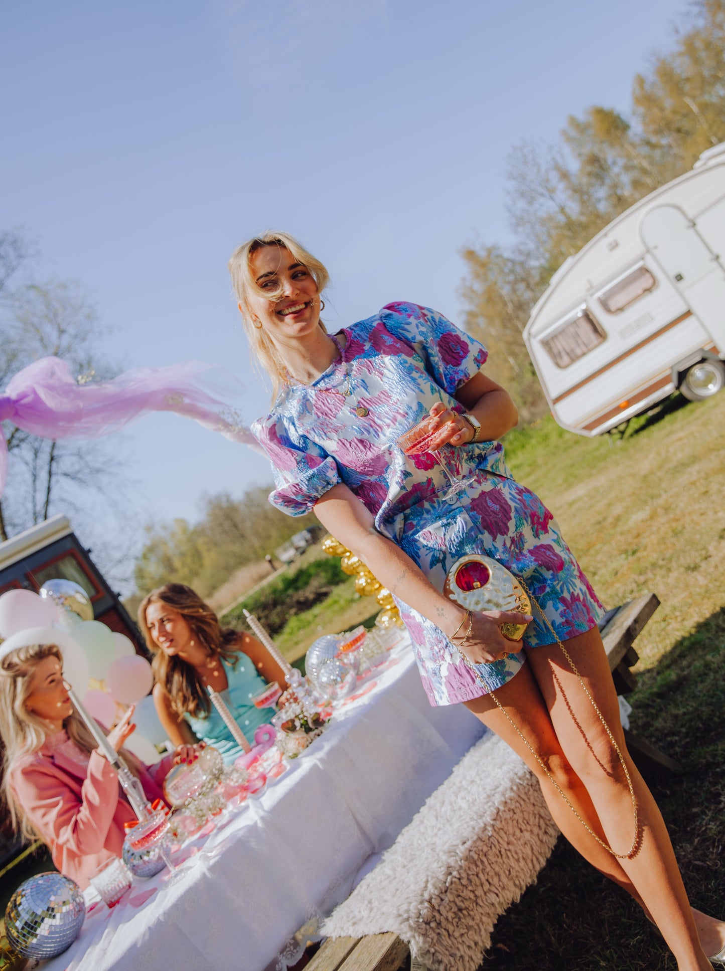 Nessa Short - Paars/Blauw