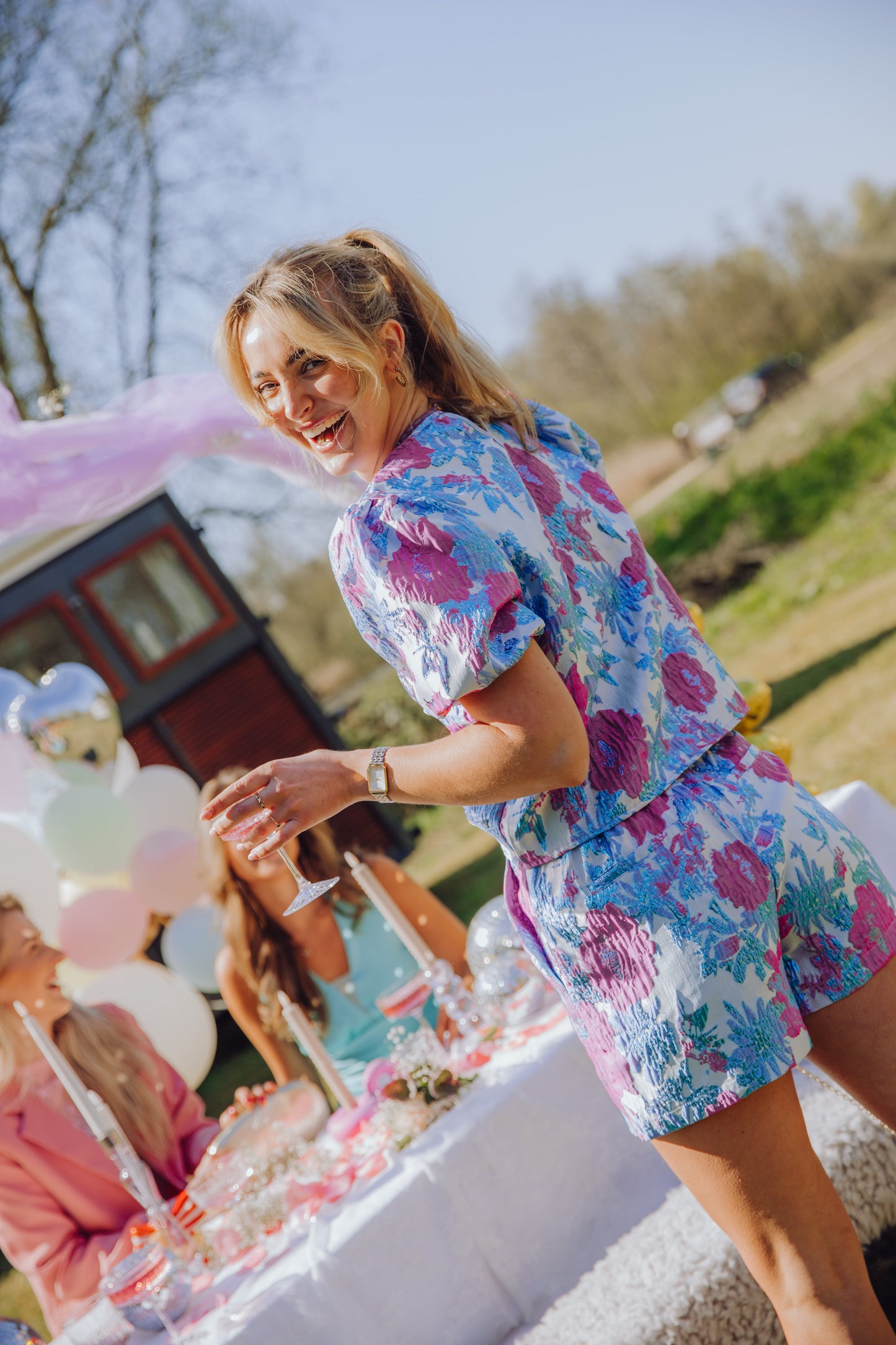 Nessa Short - Paars/Blauw