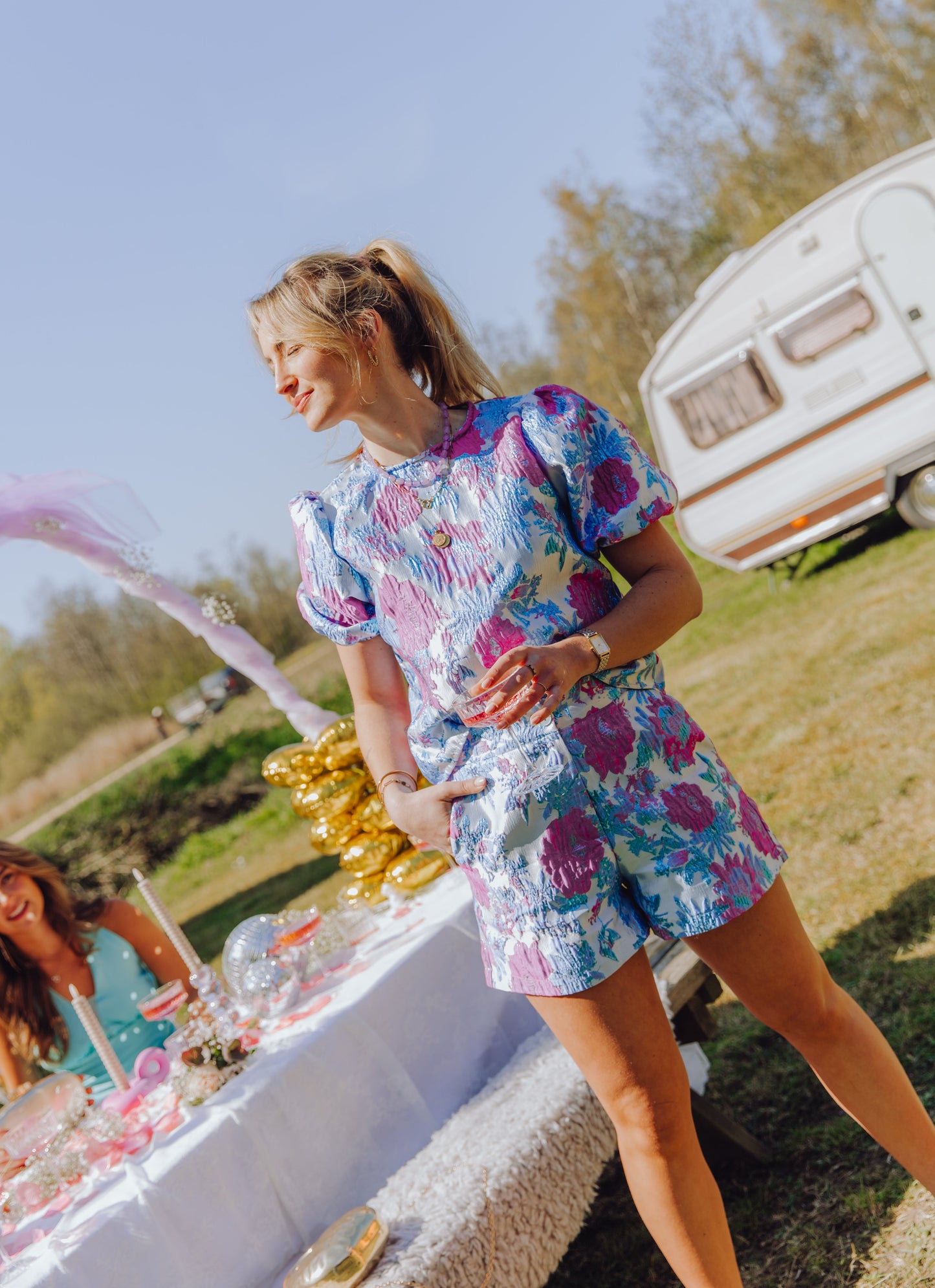 Nessa Short - Paars/Blauw