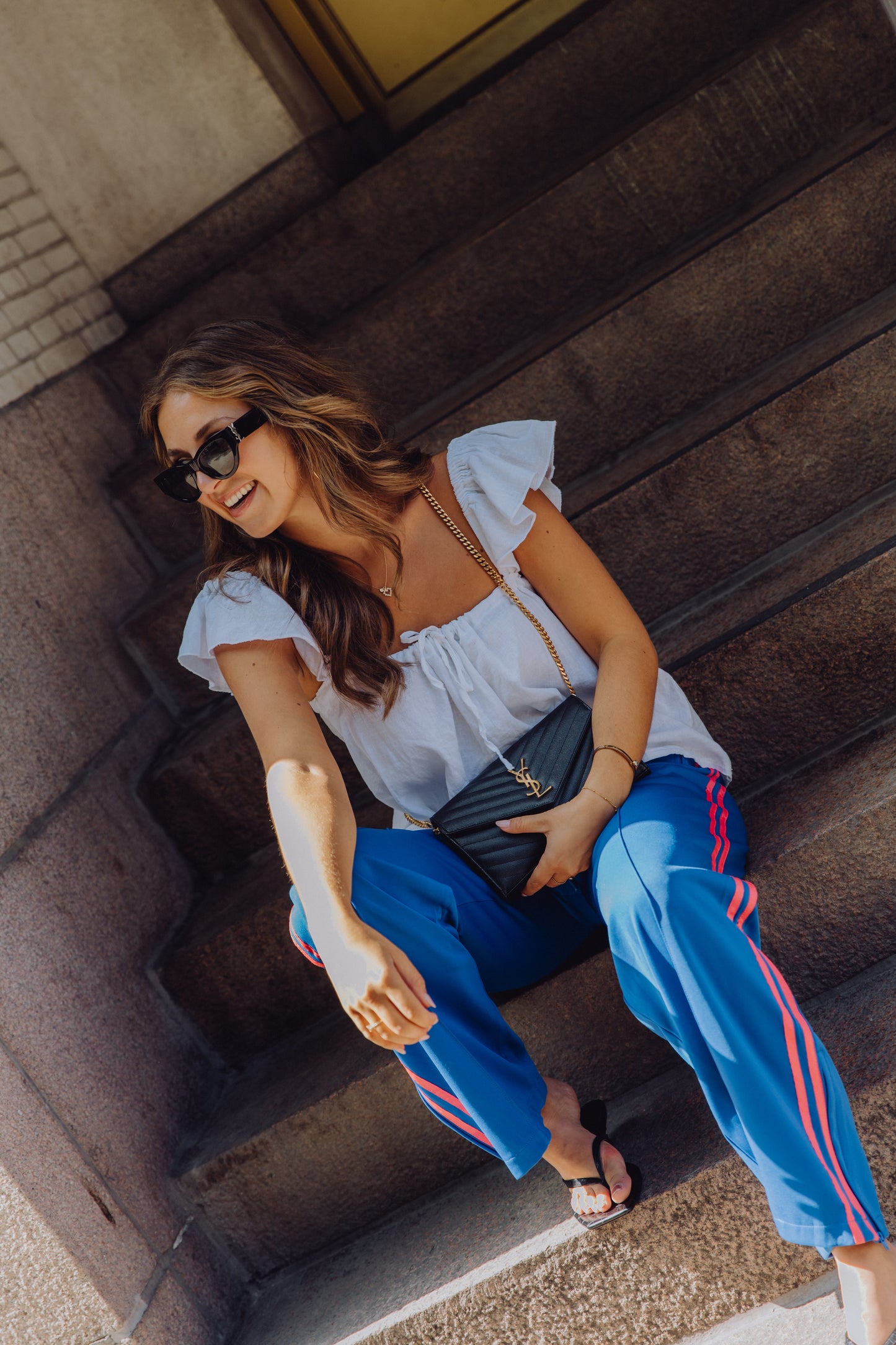 Stripe Pants - Blauw