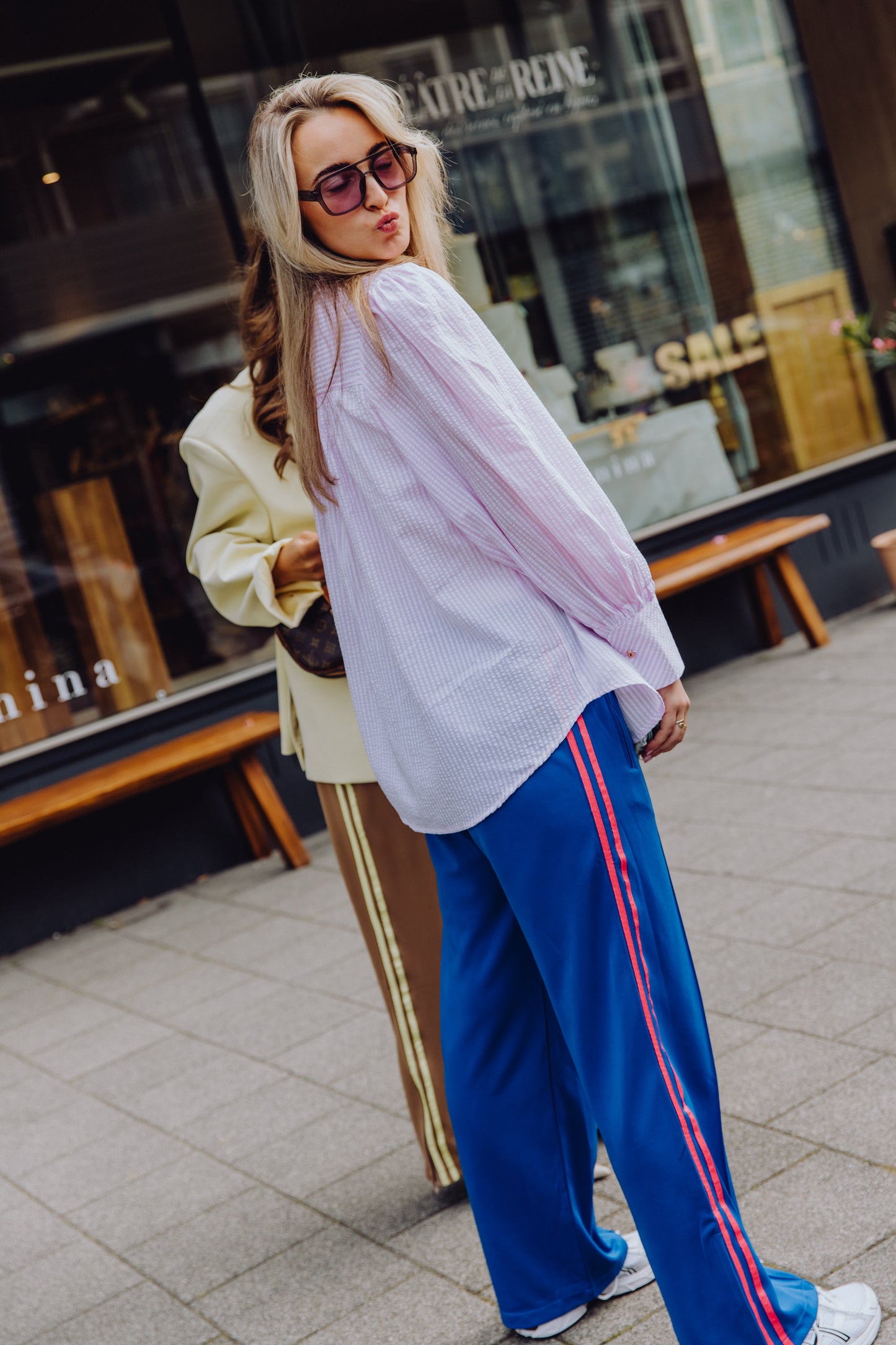 Stripe Pants - Blauw