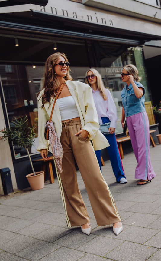 Stripe Pants - Khaki