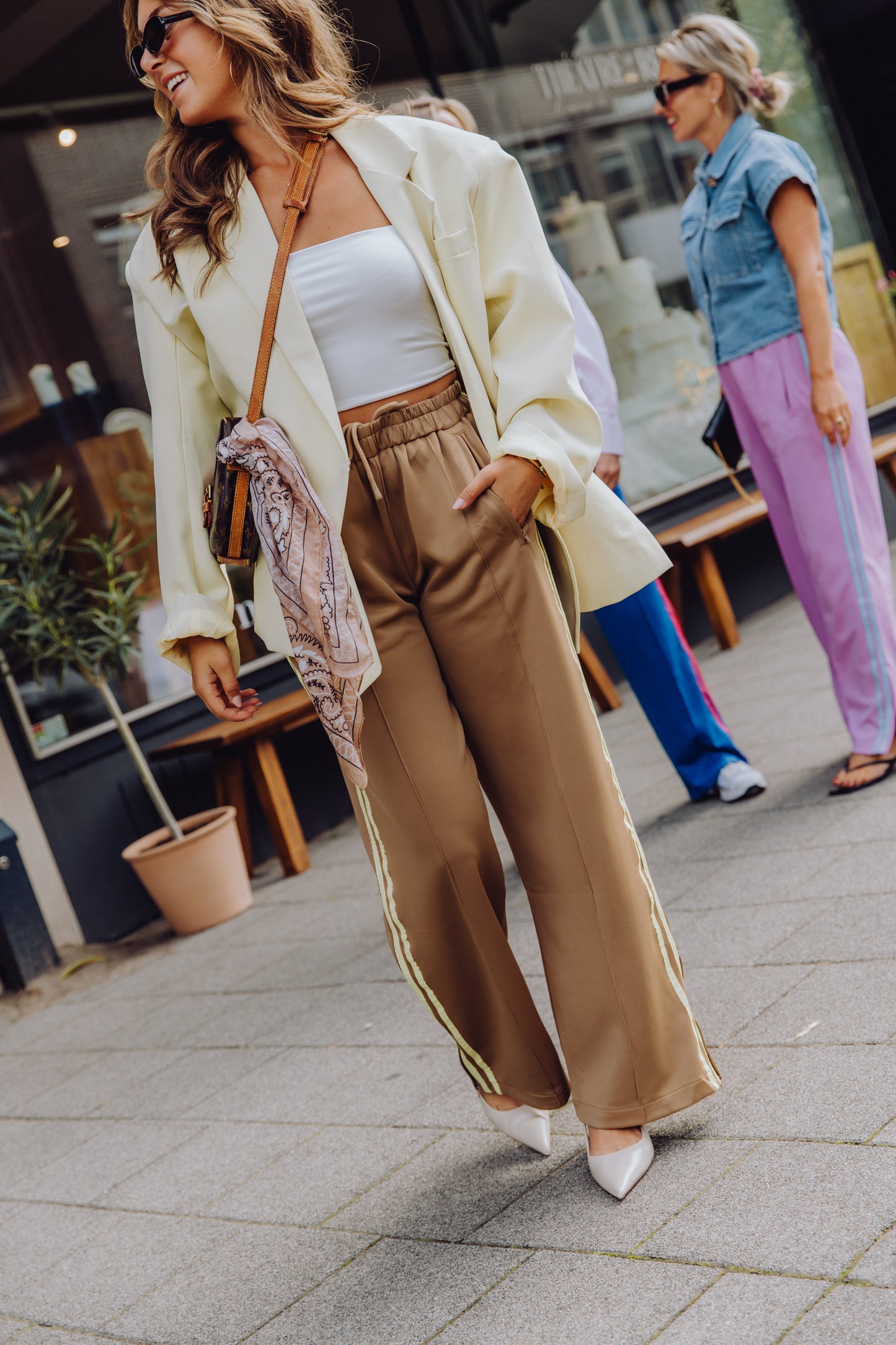 Stripe Pants - Khaki