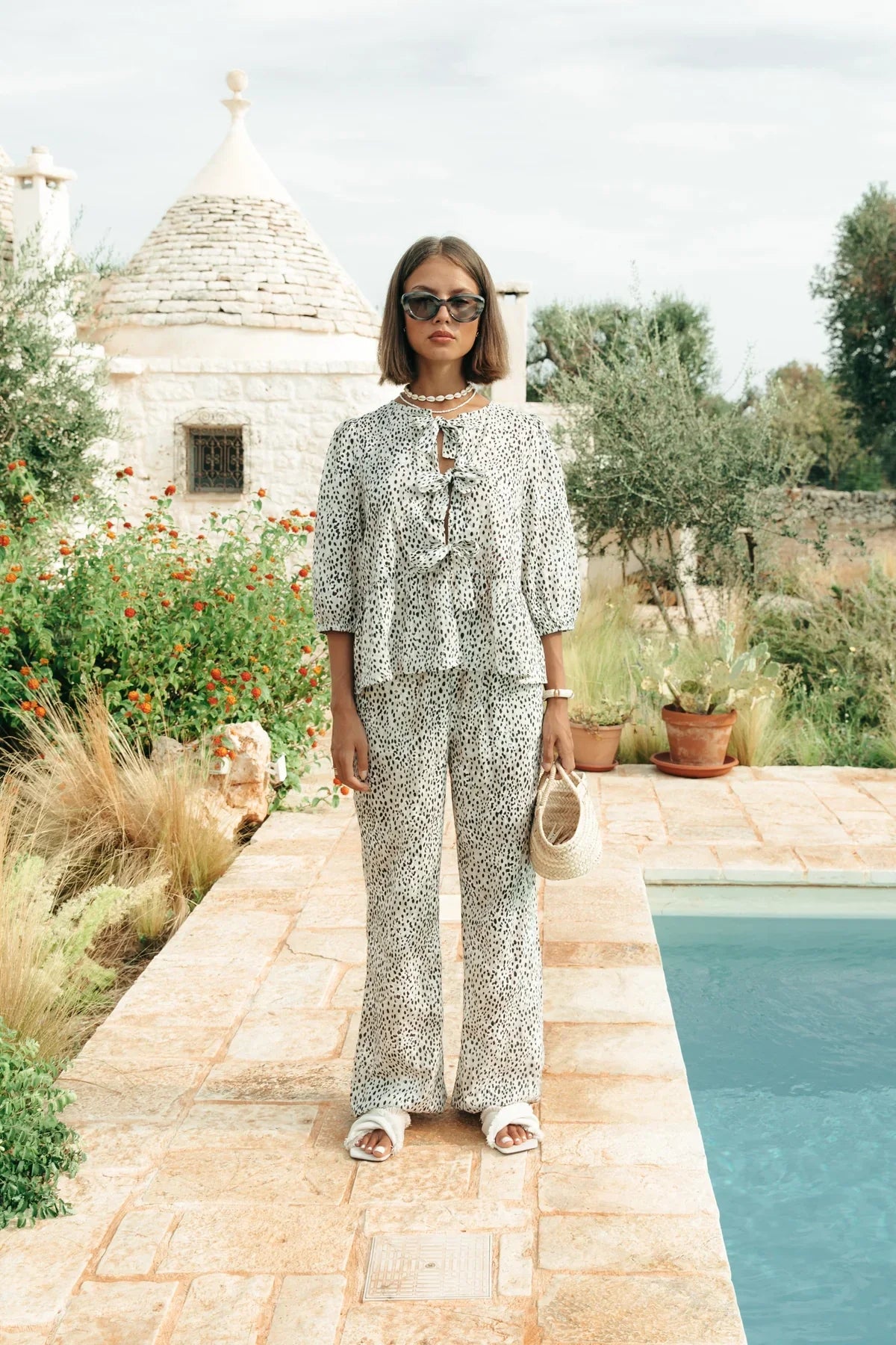 Melody Straight Pants - Beige