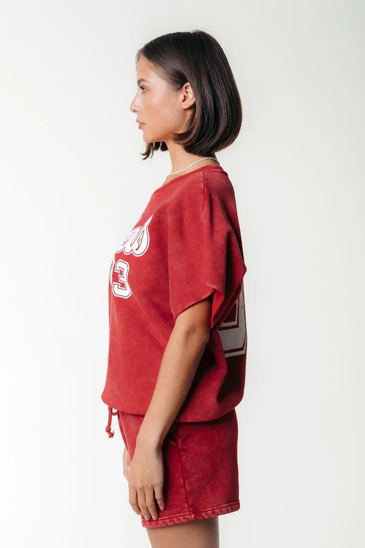 Uni Logo Sweat Short - Racing Red