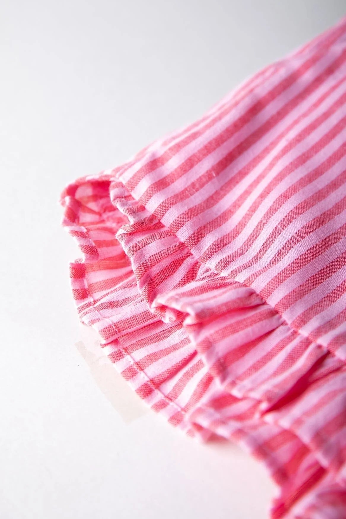 Sensa Striped Ruffle Short - Poppy Red