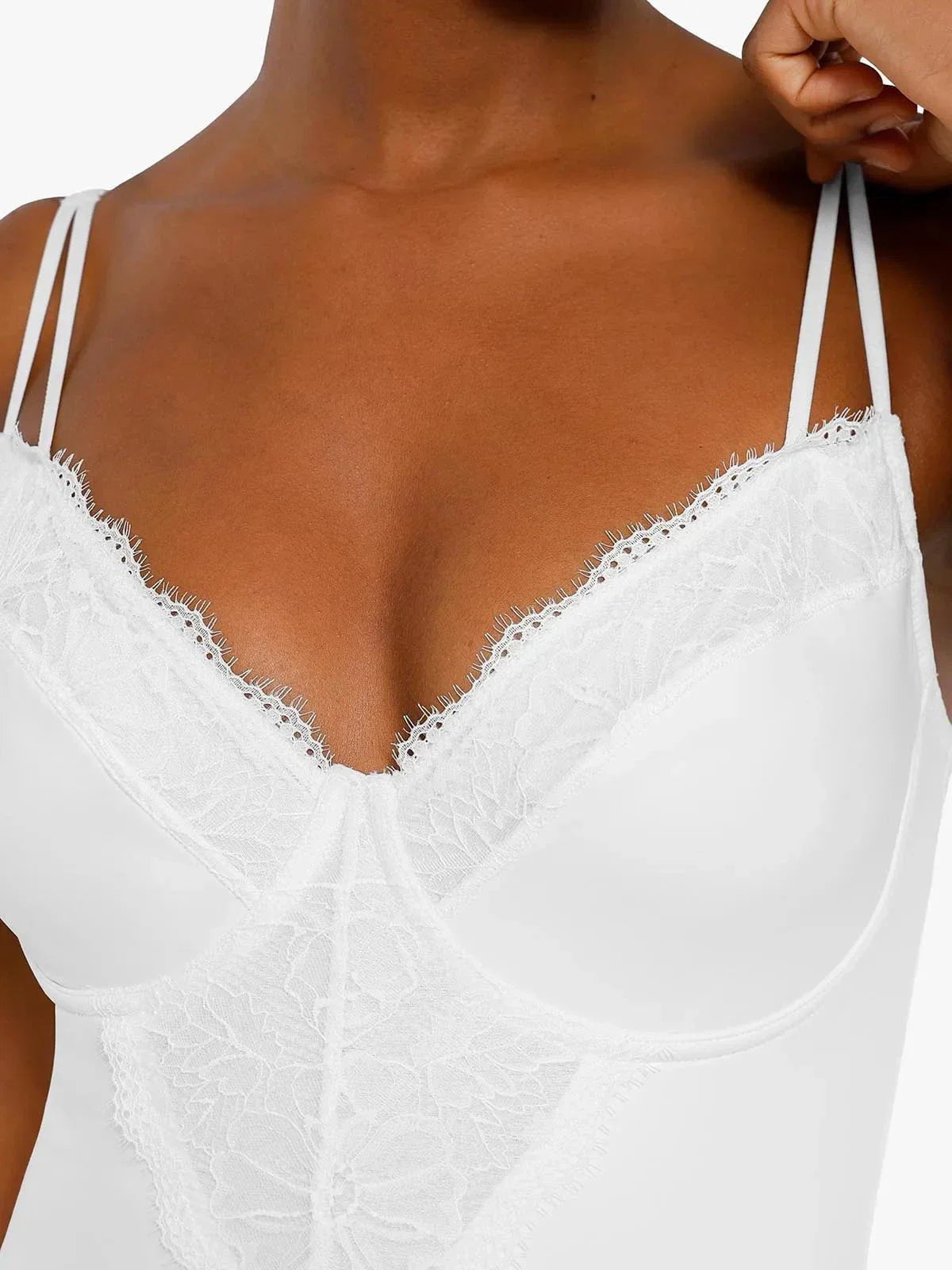 Shapewear Tummy Control Lace Inset Midi Dress