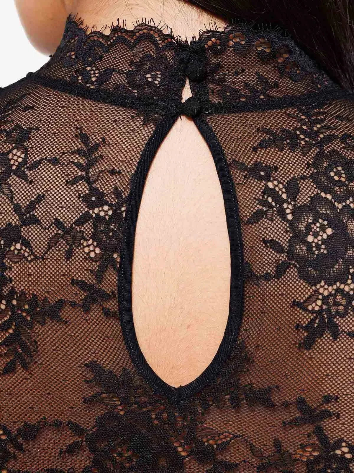Shapewear Two-In-One Lace Overlay Sculpting Dress